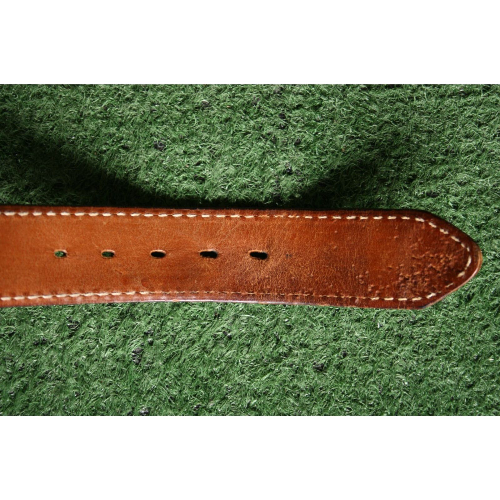 Vintage VINTAGE Justin Belt Men Brown Leather Western Buckleless Stitched Buffalo Calf Size 40 Size 40 - 7 Thumbnail