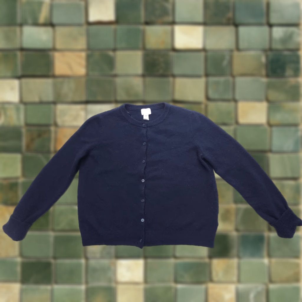 H&M H&M Cardigan Womens Large Blue Wool Blend Long Sleeve Button Up Classic Knit Shirt? Size L / US 10 / IT 46 - 1 Thumbnail