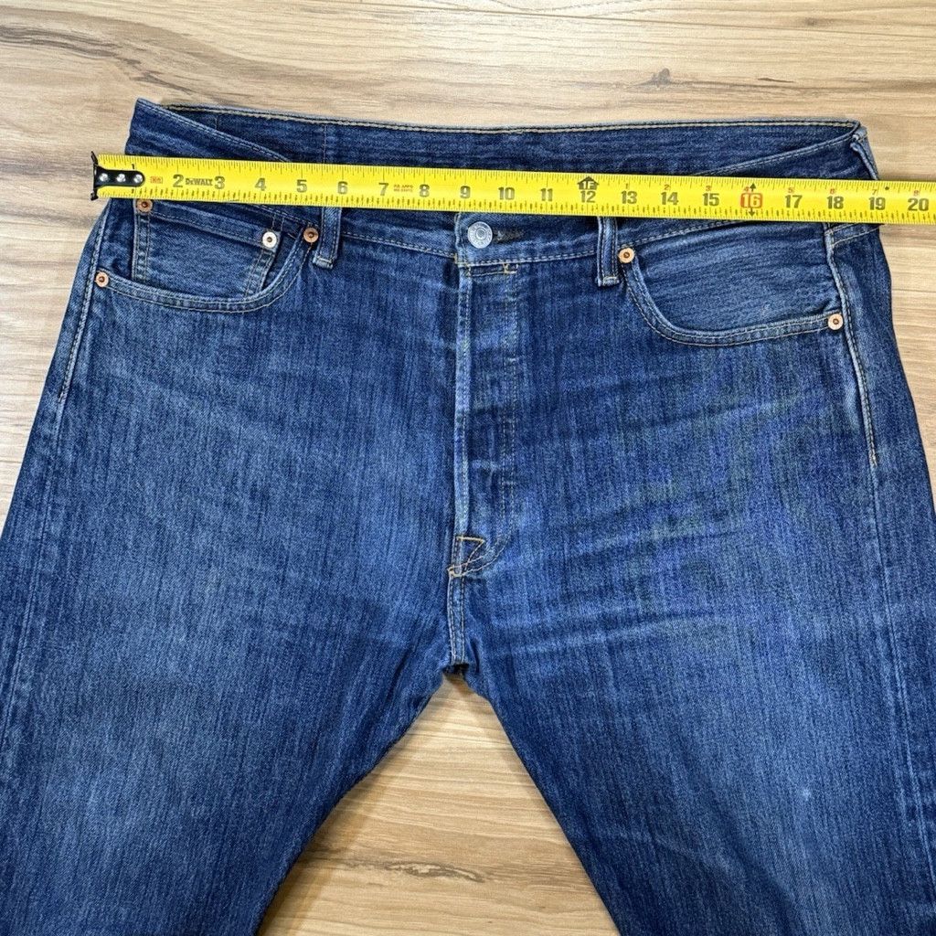 Levi's Levi’s 501 Men’s Jeans W36 L29 Button Fly Blue Straight Size US 36 / EU 52 - 4 Thumbnail