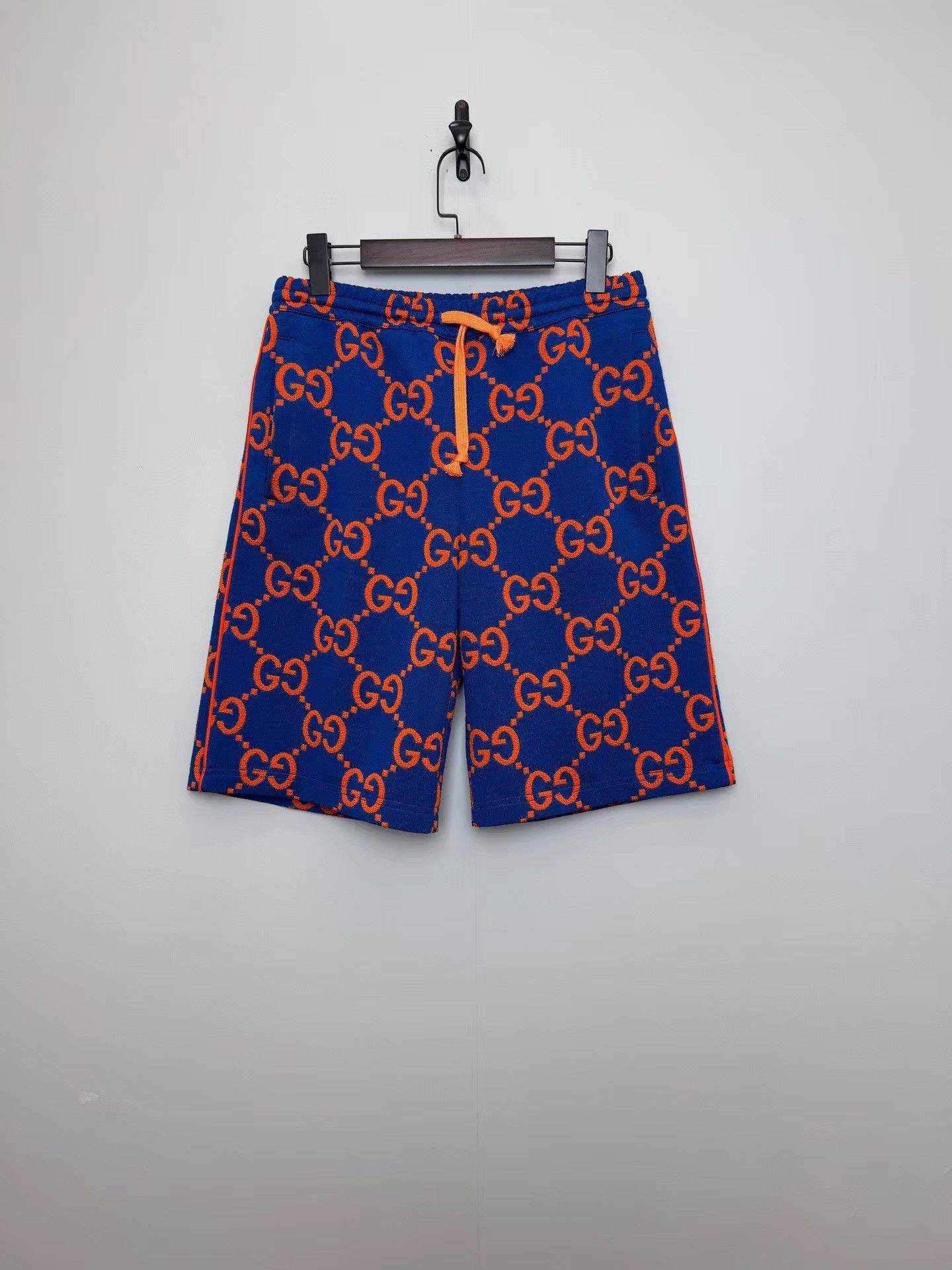 Gucci GUCCI Double G Flock Printed Striped Casual Shorts K36 Size US 31 - 1 Thumbnail