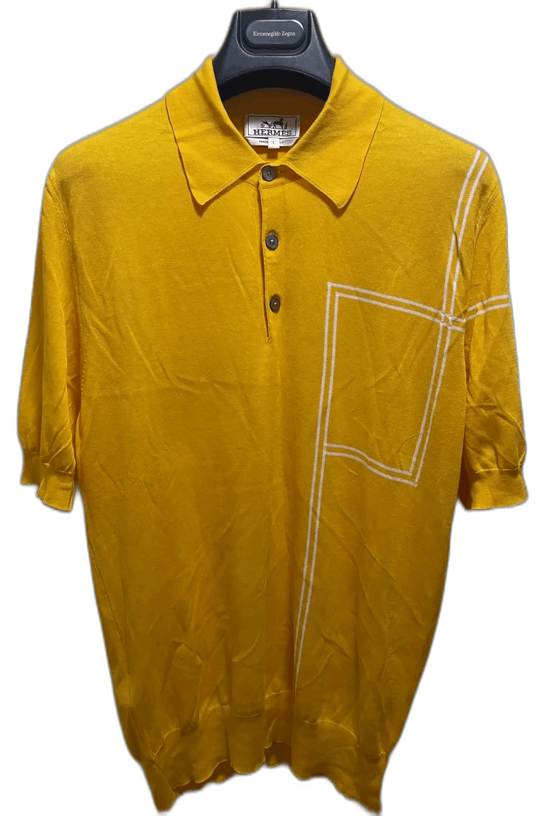 Hermes Hermes Knitted Polo Shirt with Button Details Size US S / EU 44-46 / 1 - 1 Thumbnail