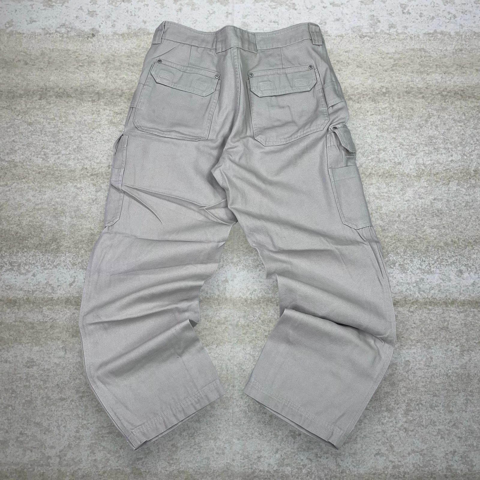 Duluth Trading Company × Vintage Duluth Trading Cargo Pants Tan Cotton Canvas Baggy Wide Leg Size US 36 / EU 52 - 1 Thumbnail
