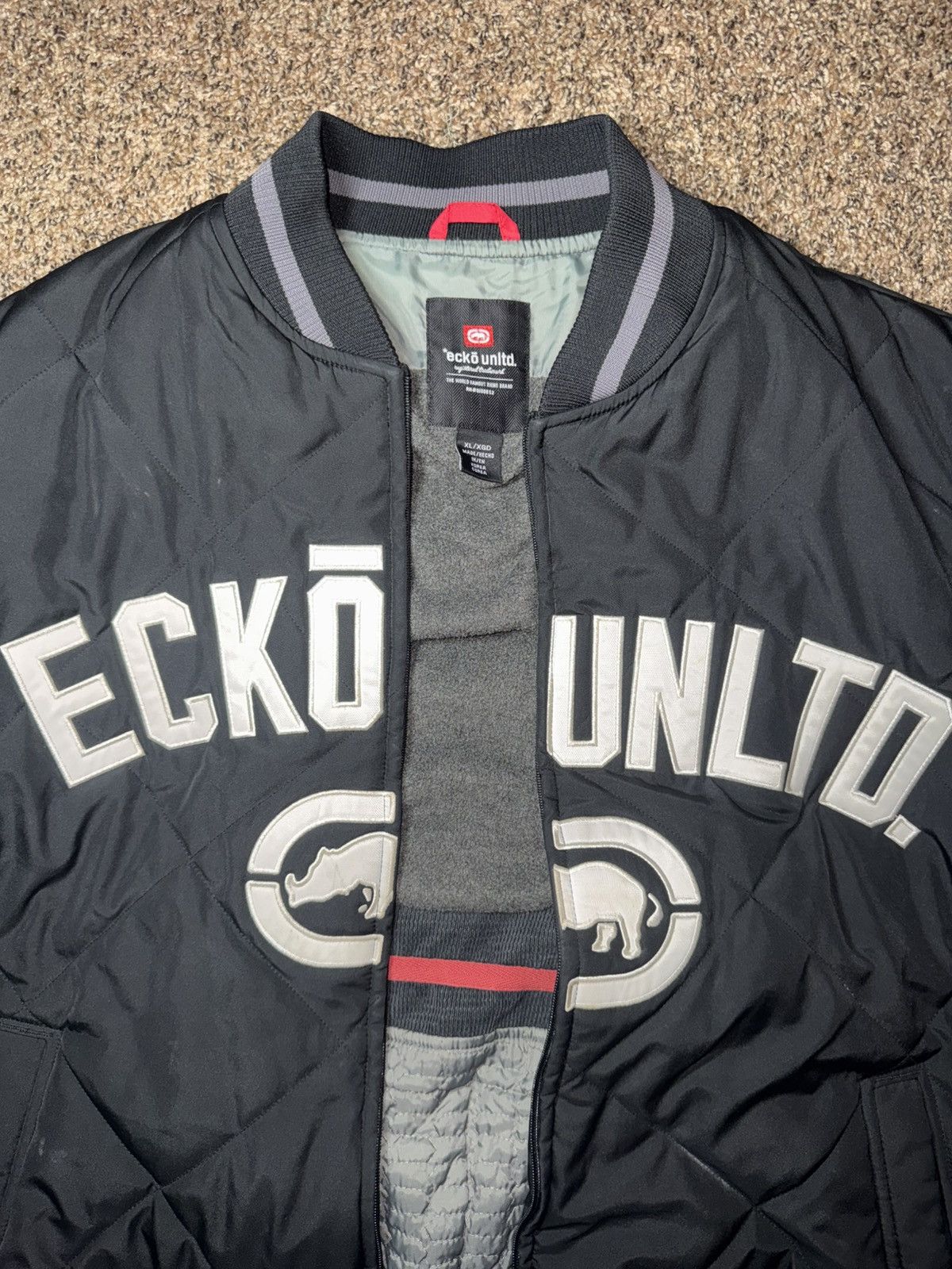Ecko Unltd. Ecko Unltd Bomber Jacket Big Logo Black XL Size US XL / EU 56 / 4 - 5 Thumbnail