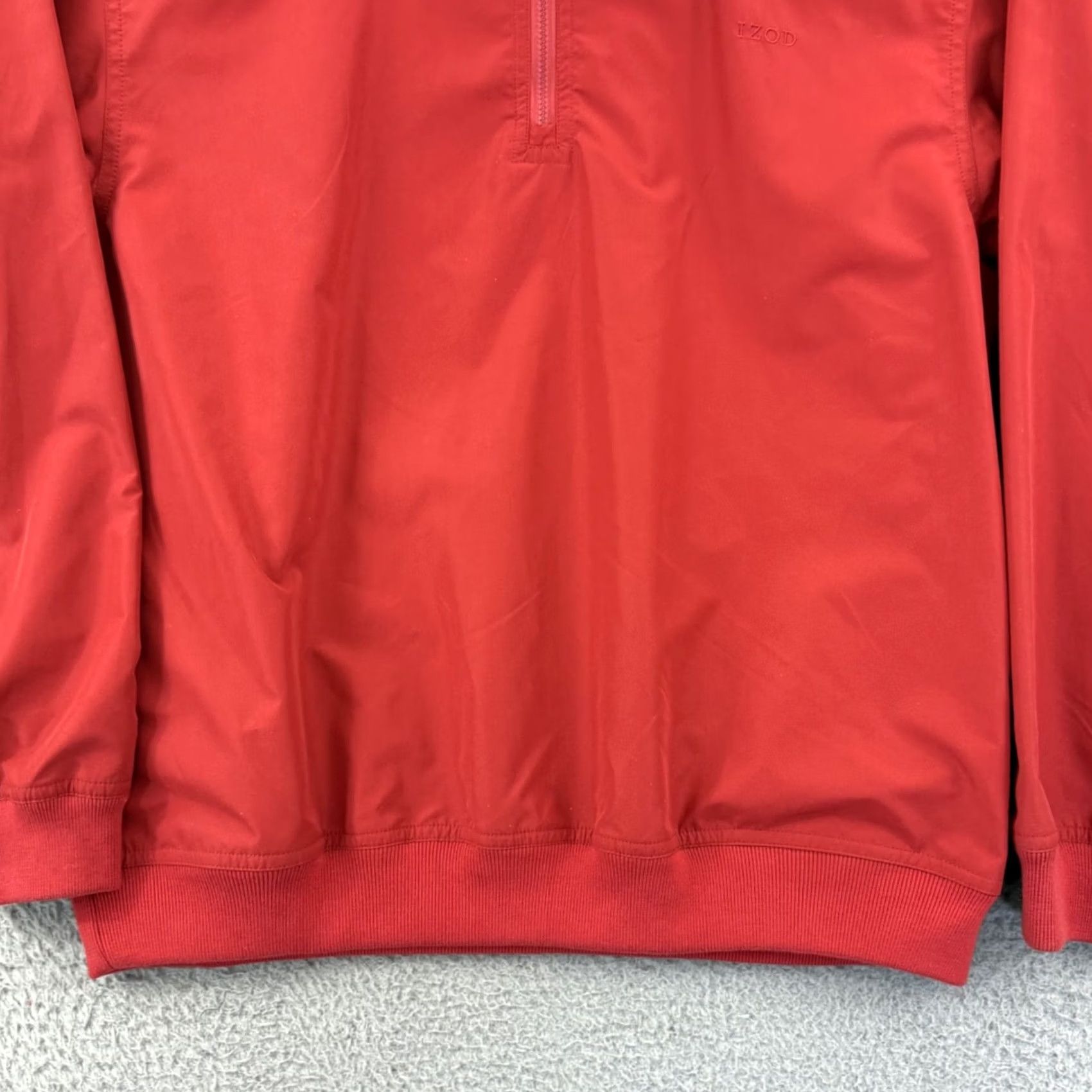 Izod VINTAGE IZOD Jacket Womens Red Windbreaker XS? (Original size M) - 90s Windbreaker Sport Pullover NWT Size M / US 6-8 / IT 42-44 - 2 Thumbnail