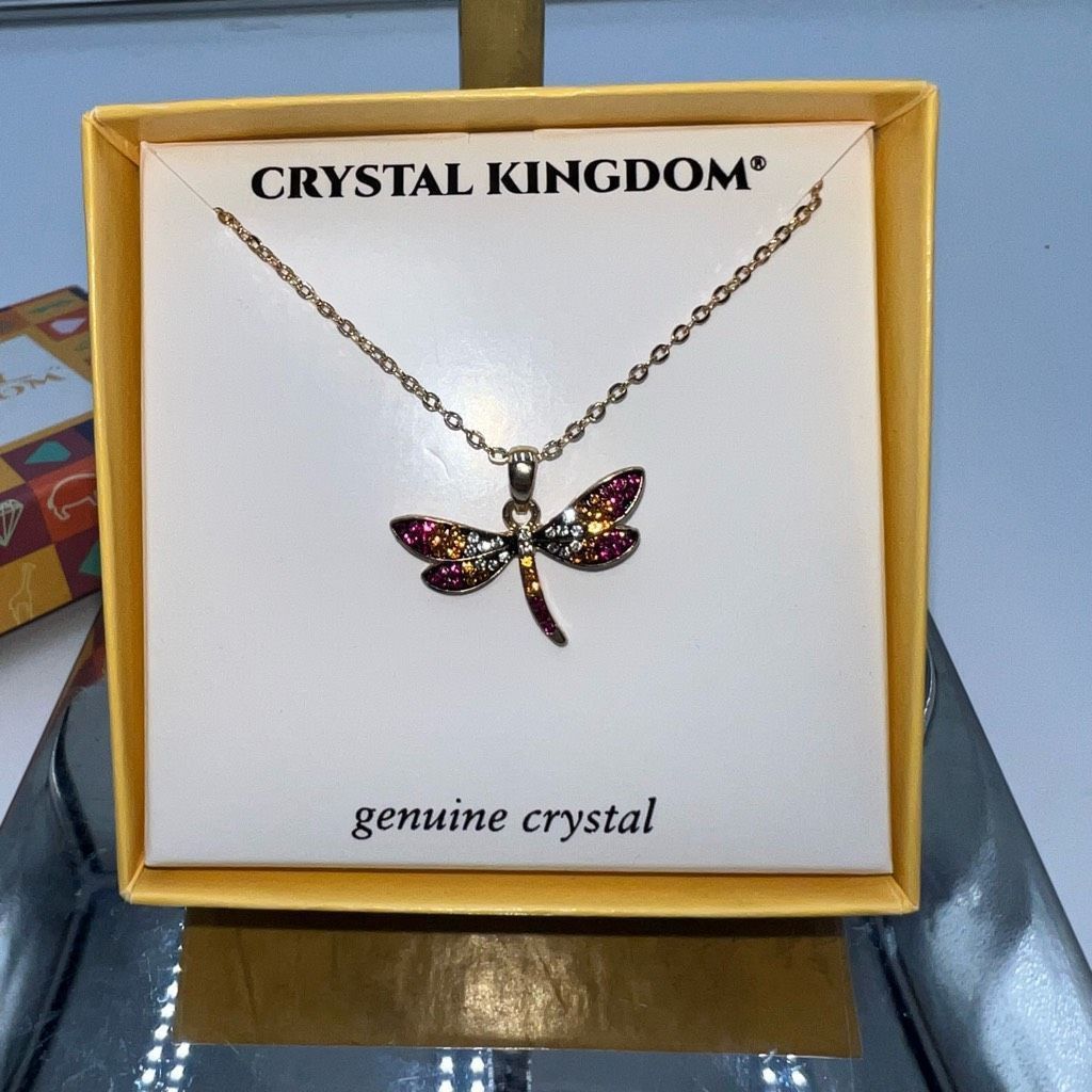 Other Crystal Kingdom Sparkling Dragonfly Necklace NIB Size ONE SIZE - 1 Thumbnail