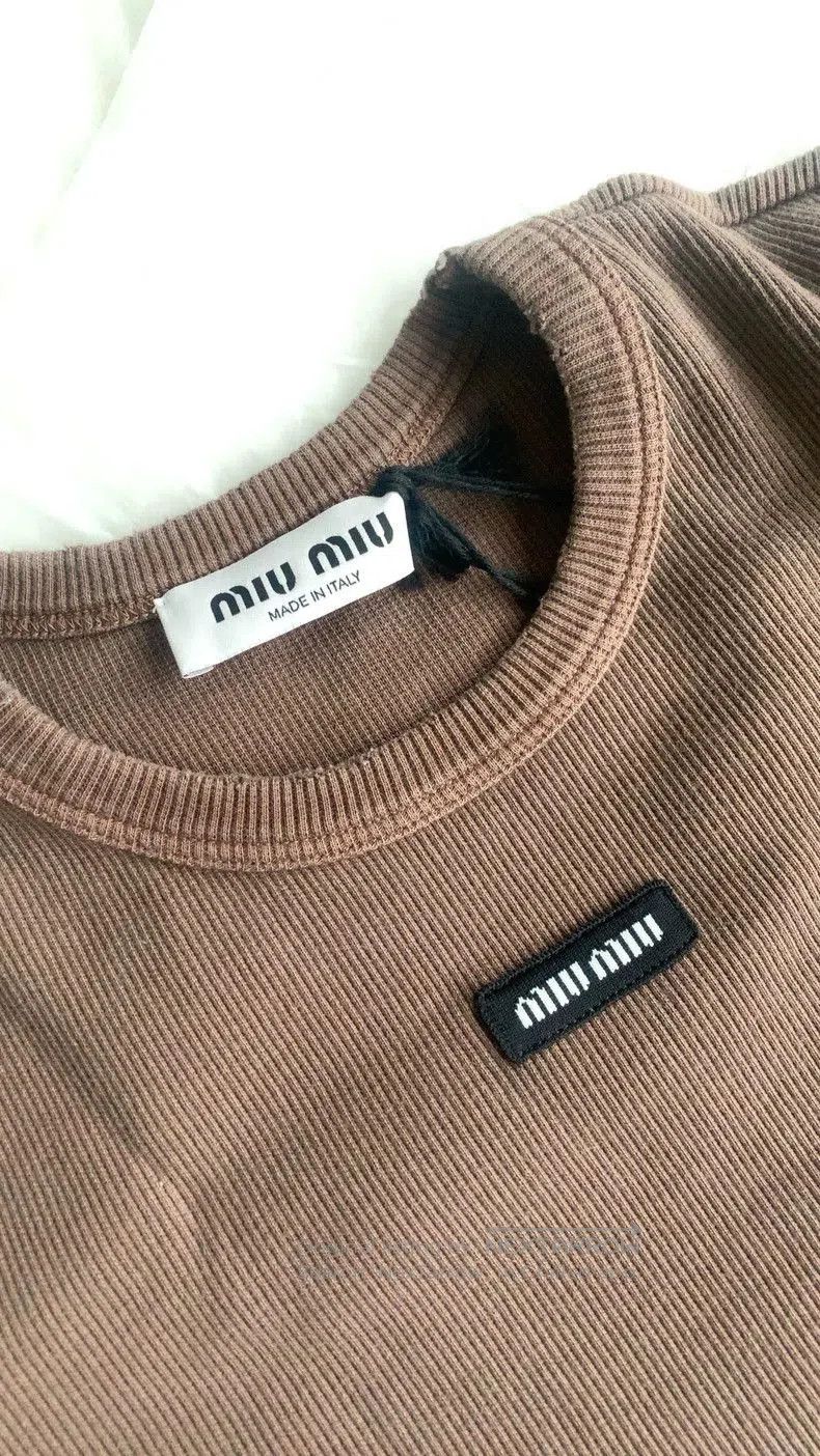 Miu Miu Miu Miu Brown Short Sleeve T. Size US S / EU 44-46 / 1 - 2 Thumbnail