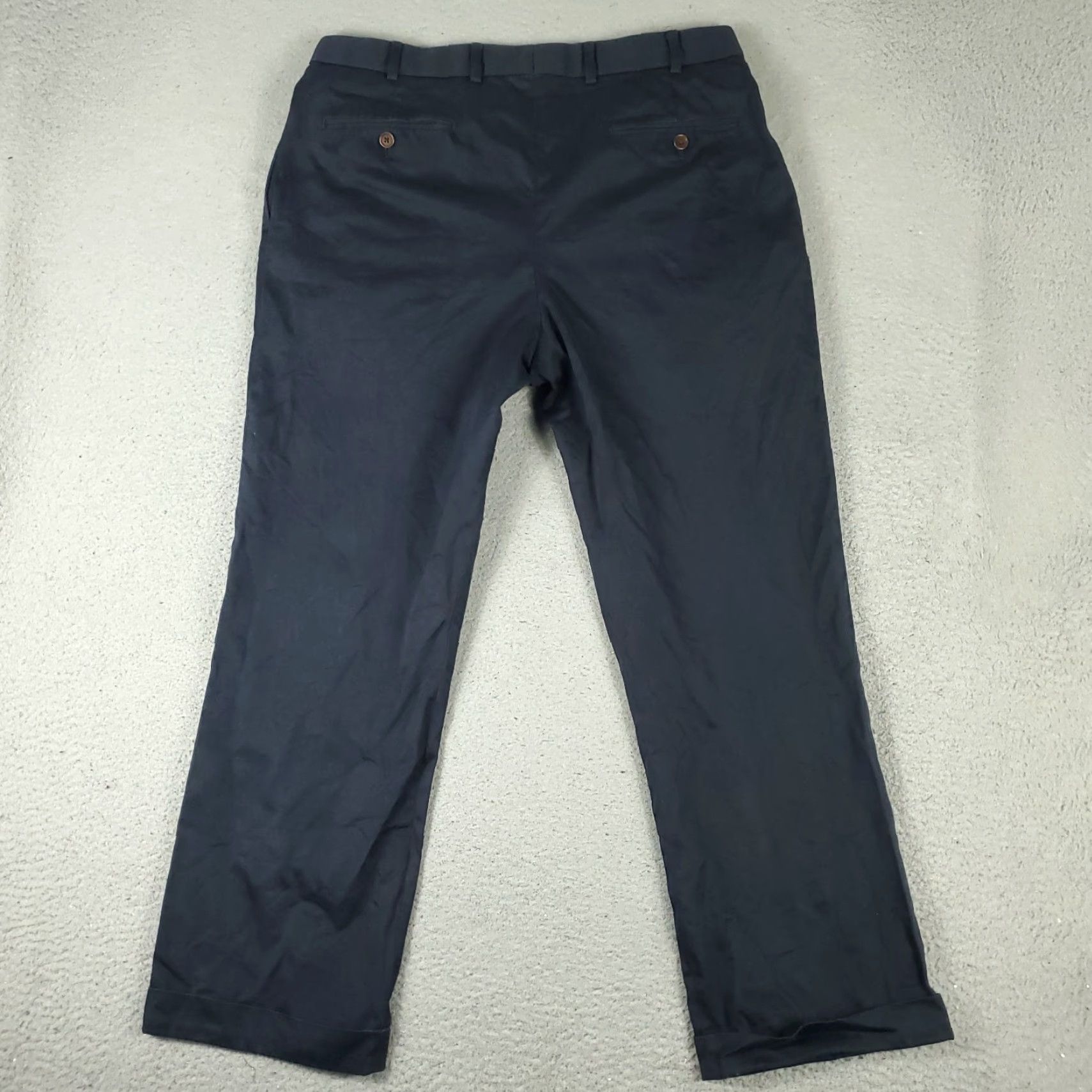 Brooks Brothers Brooks Brothers Chino Pants Mens 37x30 Blue Pleated Regular Fit Trousers Size US 37 - 7 Thumbnail