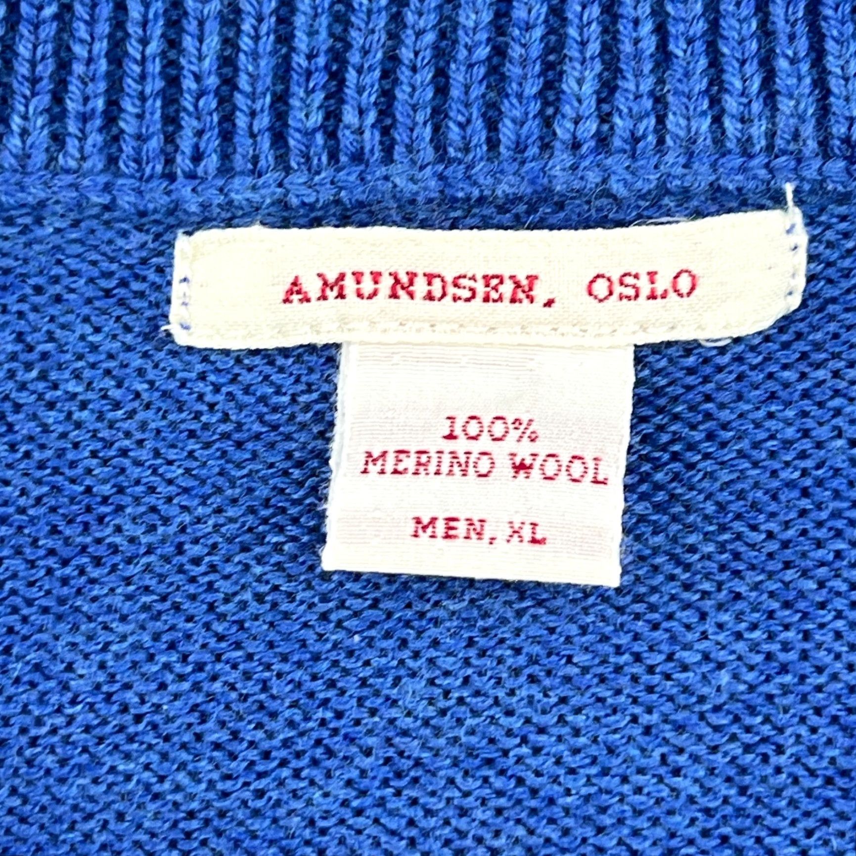 Amundsen Amundsen Sports Oslo Mens Sweater XL 100% Merino Wool Knitted Crewneck Multicolor Knitted Pullover Mens XL Merino Wool Crew Neck Norway Size US XL / EU 56 / 4 - 6 Thumbnail