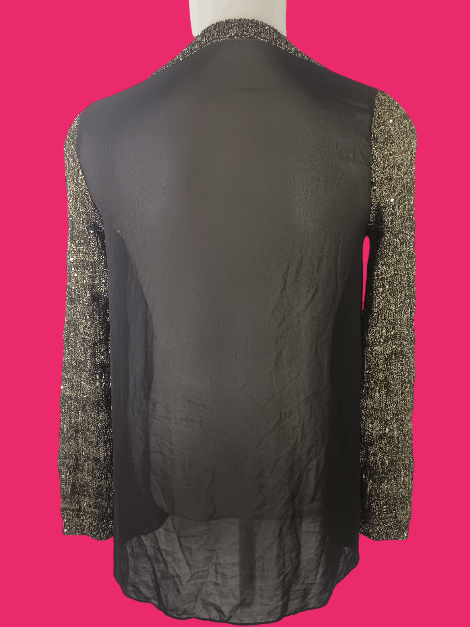 If Six Was Nine × Japanese Brand BESTI BELLI Milan Black Gold Sequin Distressed Knit Size US M / EU 48-50 / 2 - 2 Thumbnail