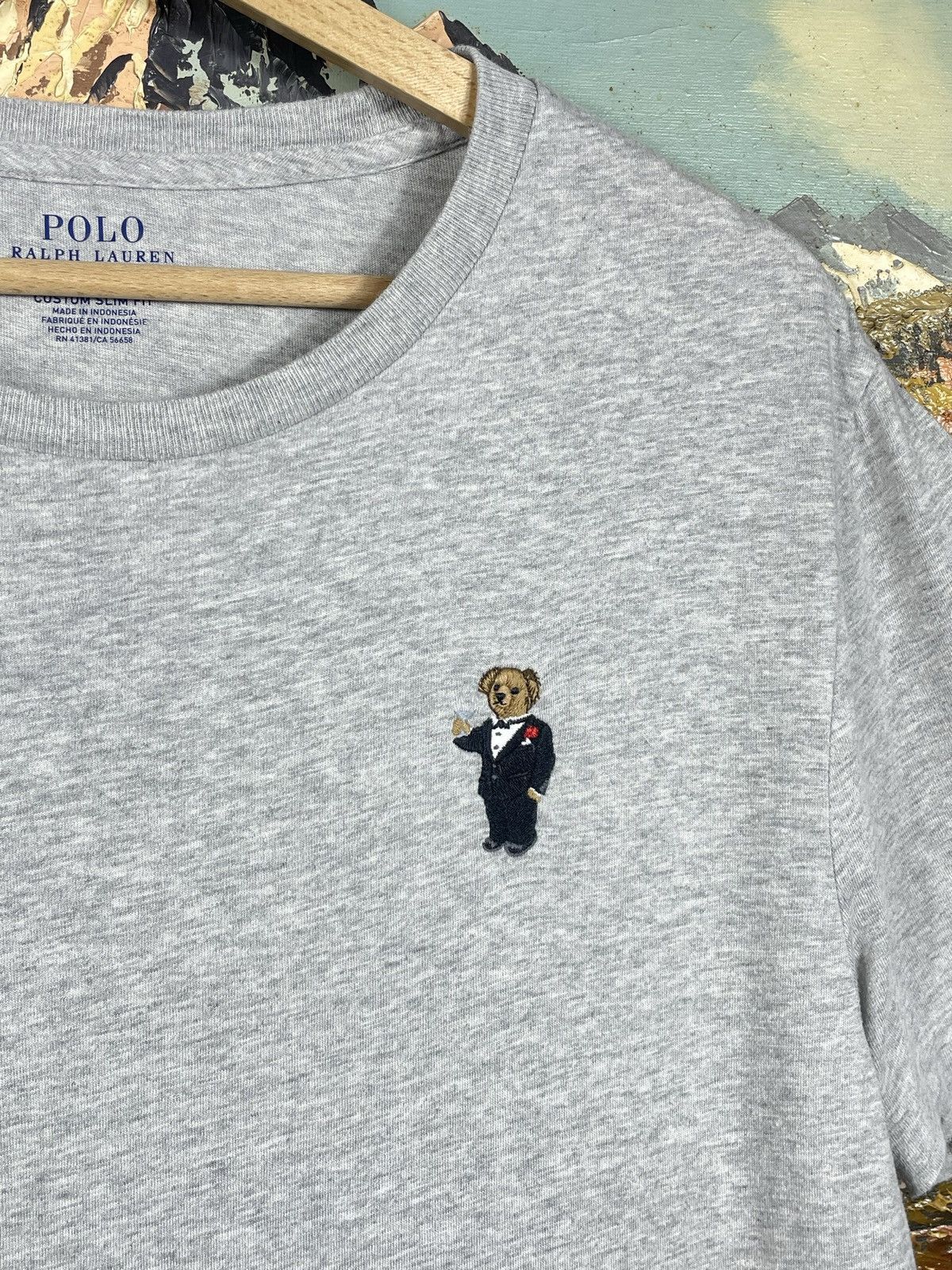 Polo Ralph Lauren × Ralph Lauren Polo Ralph Lauren grey t-shirt tee embroidery bear teddy Size US M / EU 48-50 / 2 - 6 Thumbnail