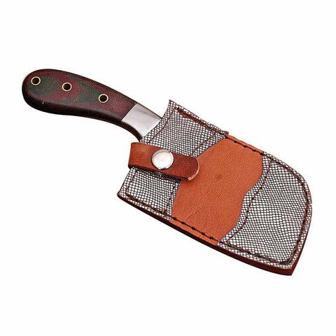 Handmade × Other Damascus Cleaver Knife with Rose Wood Handle Size ONE SIZE - 2 Thumbnail