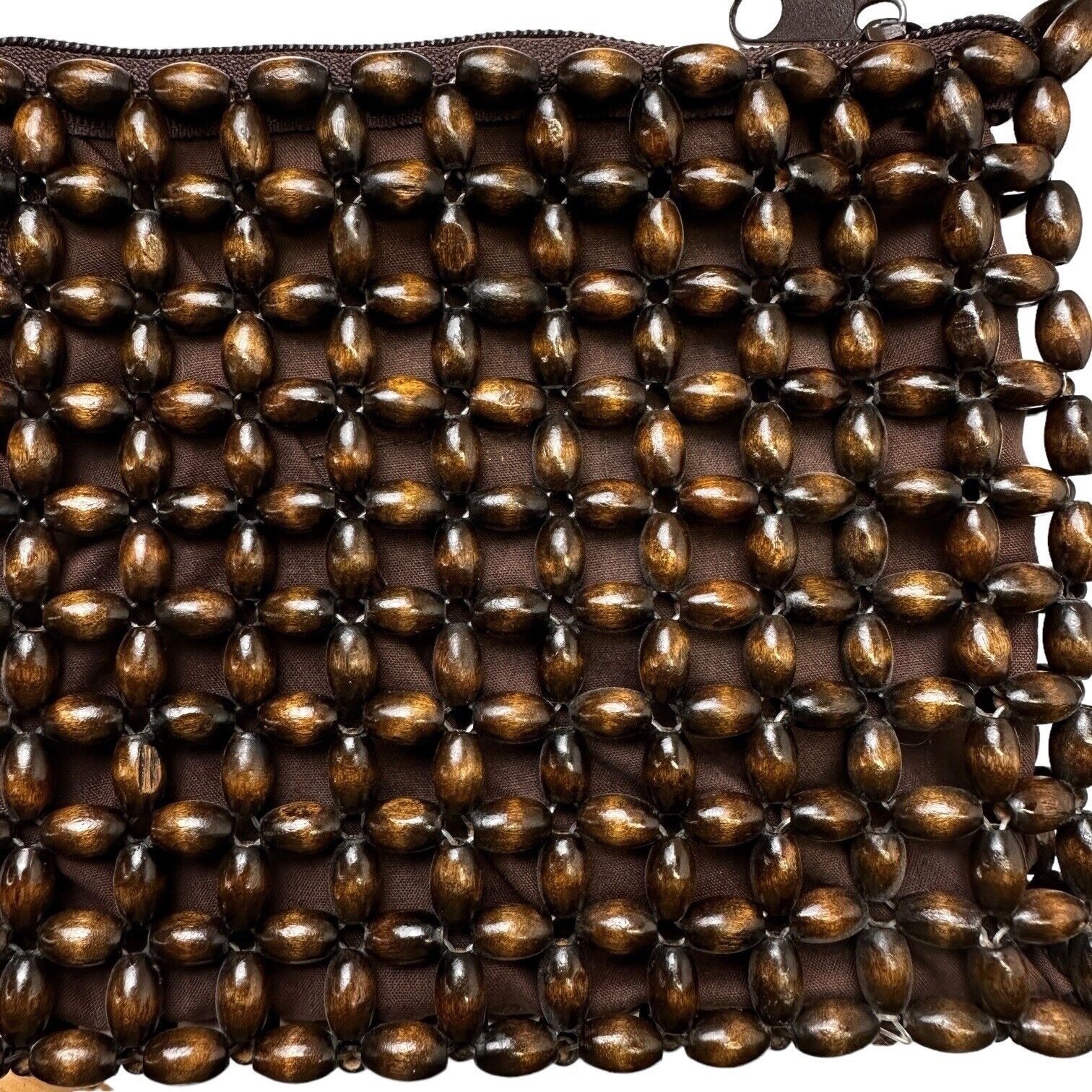 Designer Vintage Giannini Wooden Beaded Crossbody Bag With Zipper Clo Size ONE SIZE - 2 Thumbnail