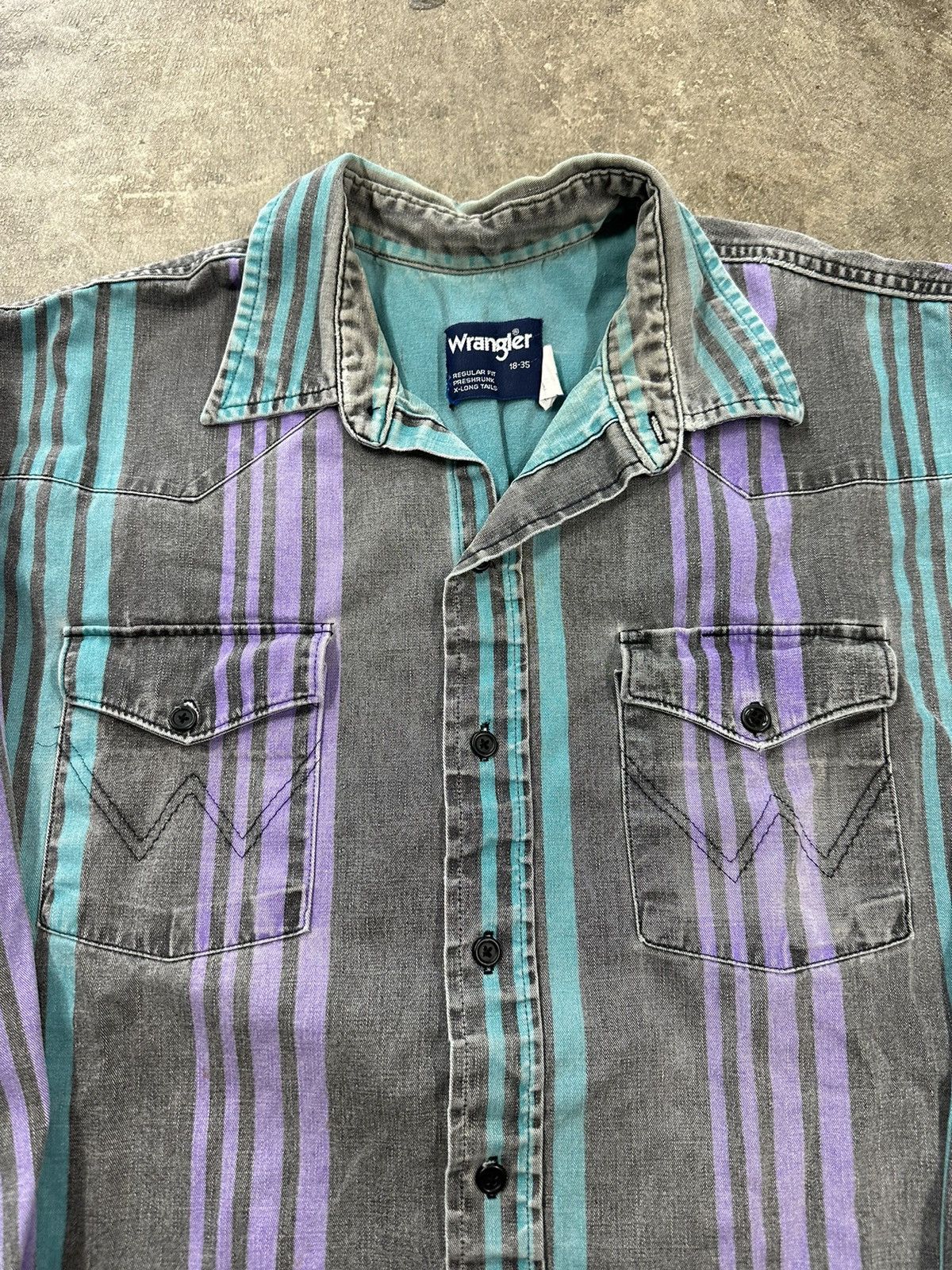 Wrangler Vintage 90s Wrangler Western Brushpopper Button Up Shirt Size US XL / EU 56 / 4 - 5 Thumbnail