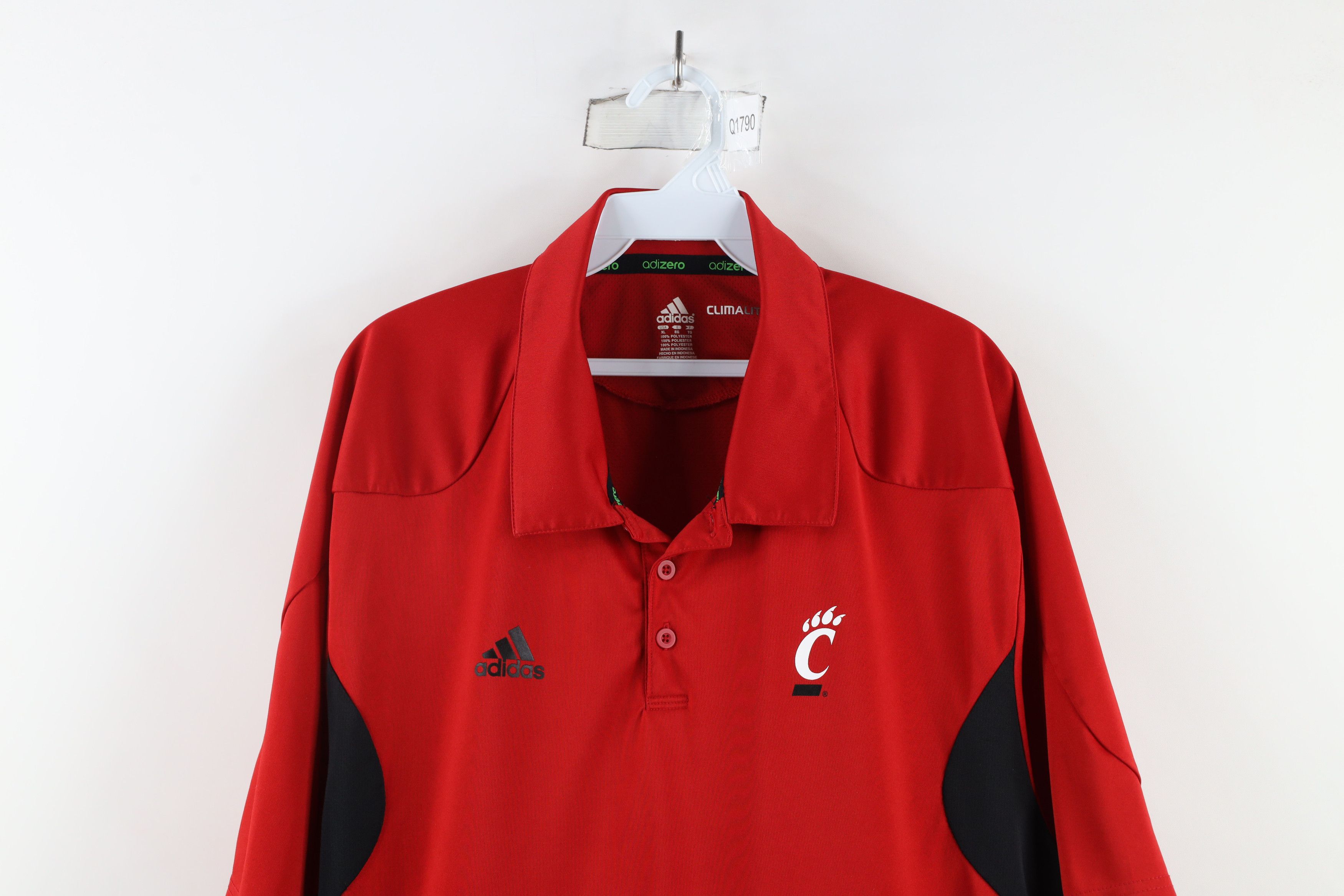 Adidas × Vintage Adidas University of Cincinnati Football Polo Shirt Red Size US XL / EU 56 / 4 - 2 Thumbnail