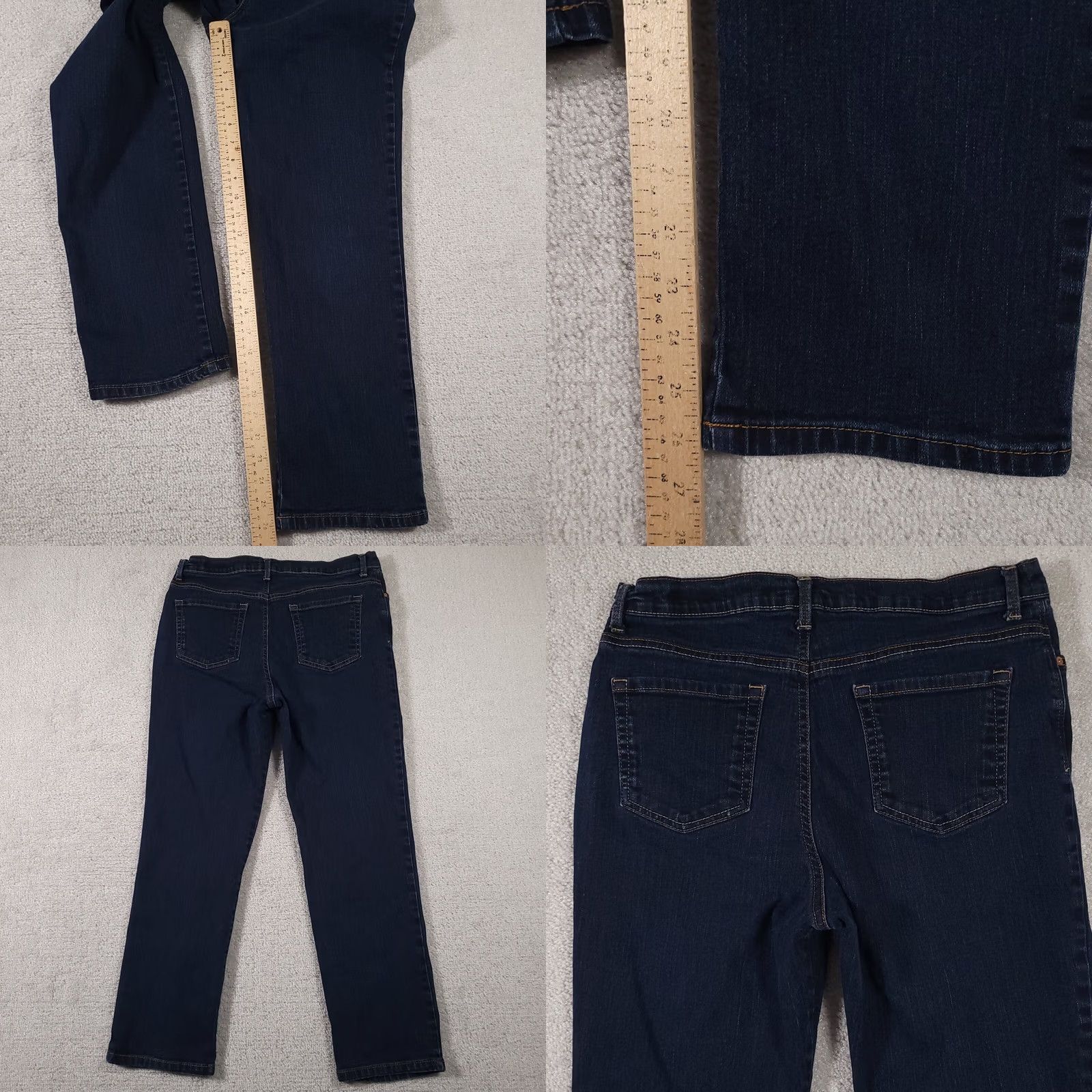 Gloria Vanderbilt Gloria Vanderbilt Amanda Jeans Women's 12P Stretch Dark Wash Denim Mid-Rise Jeans Size 34" / US 12 / IT 48 - 8 Thumbnail