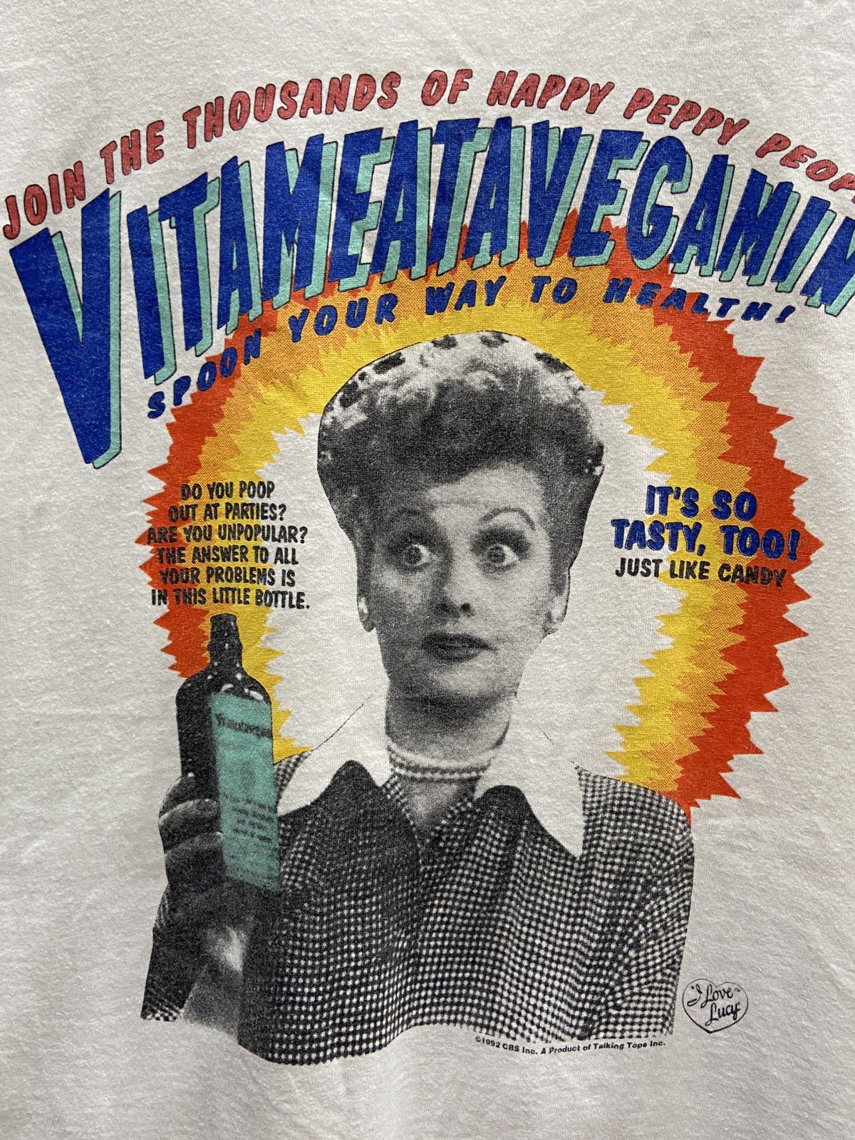 Vintage Vintage 1992s I LOVE LUCY Movie Tour T-Shirt Size US XL / EU 56 / 4 - 4 Thumbnail