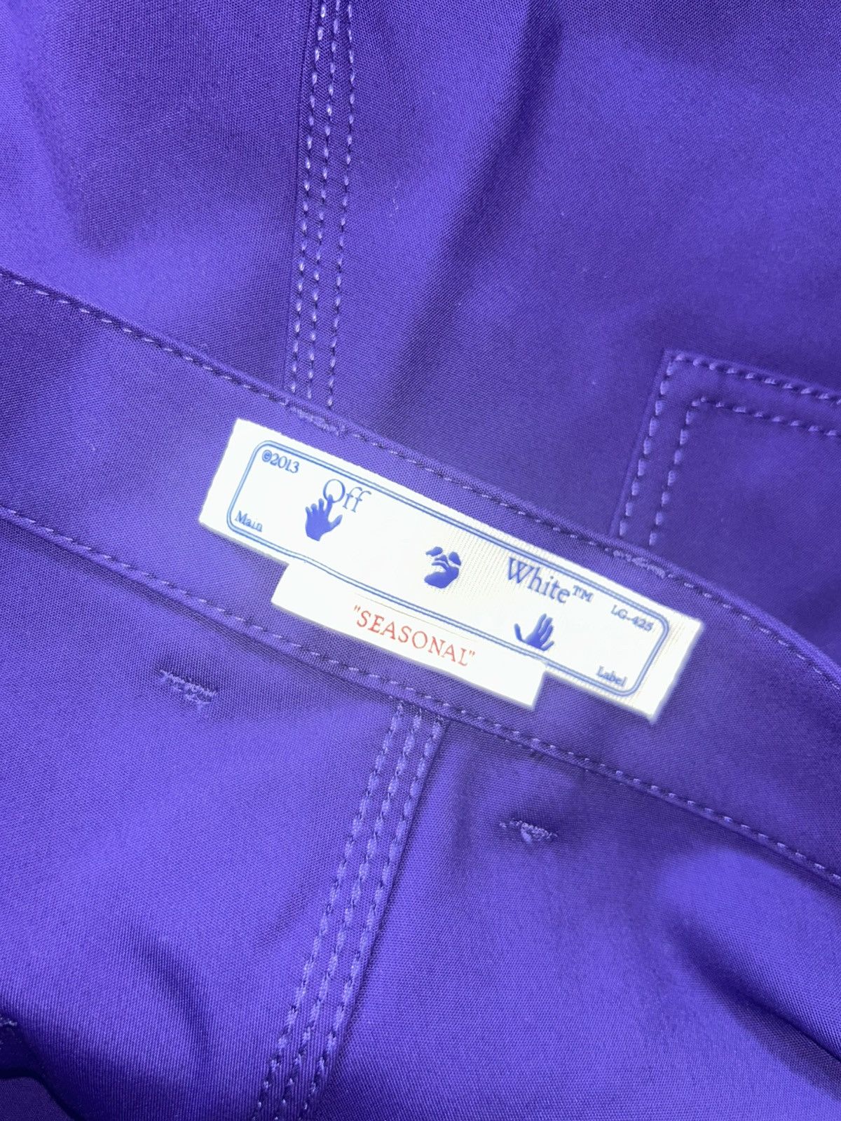 Off-White OFF-WHITE CAREPENTER FIT WAVE OFF PANTS XS Size US 31 - 13 Thumbnail