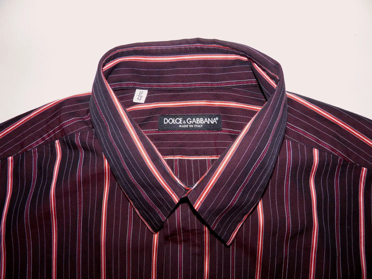 Dolce & Gabbana Dolce & Gabbana Striped Classic Red Vintage Shirt Size US L / EU 52-54 / 3 - 2 Thumbnail