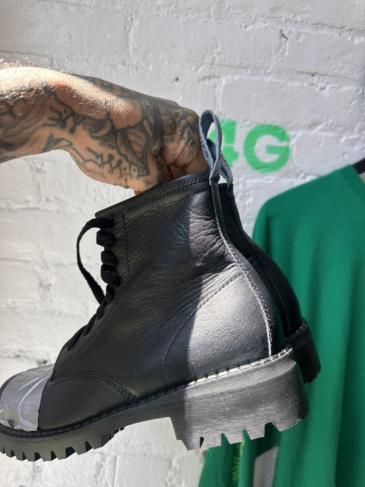 Enfants Riches Deprimes ERD 1/1 LEATHER “ TAPE “ BOOTS CRAZY! Size US 5 / EU 37 - 7 Thumbnail