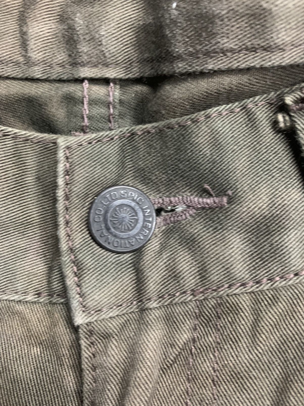 Tornado Mart Tornado Mart Olive Washed Bootcut Flare Pants Size US 30 / EU 46 - 10 Thumbnail