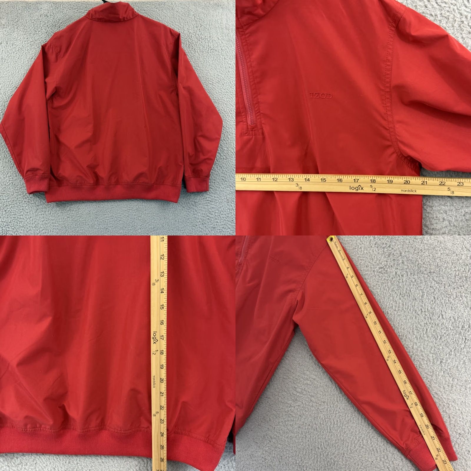 Izod VINTAGE IZOD Jacket Womens Red Windbreaker XS? (Original size M) - 90s Windbreaker Sport Pullover NWT Size M / US 6-8 / IT 42-44 - 8 Thumbnail