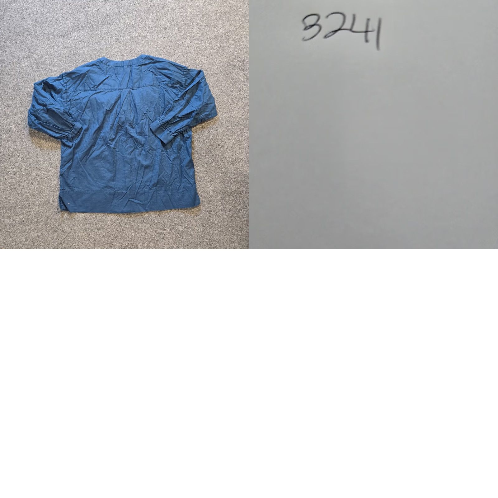 Everlane Everlane Top Womens Size 2 Blue Button Long Sleeve V Neck Capsule Casual Career (No stretch) Size XS / US 0-2 / IT 36-38 - 8 Thumbnail