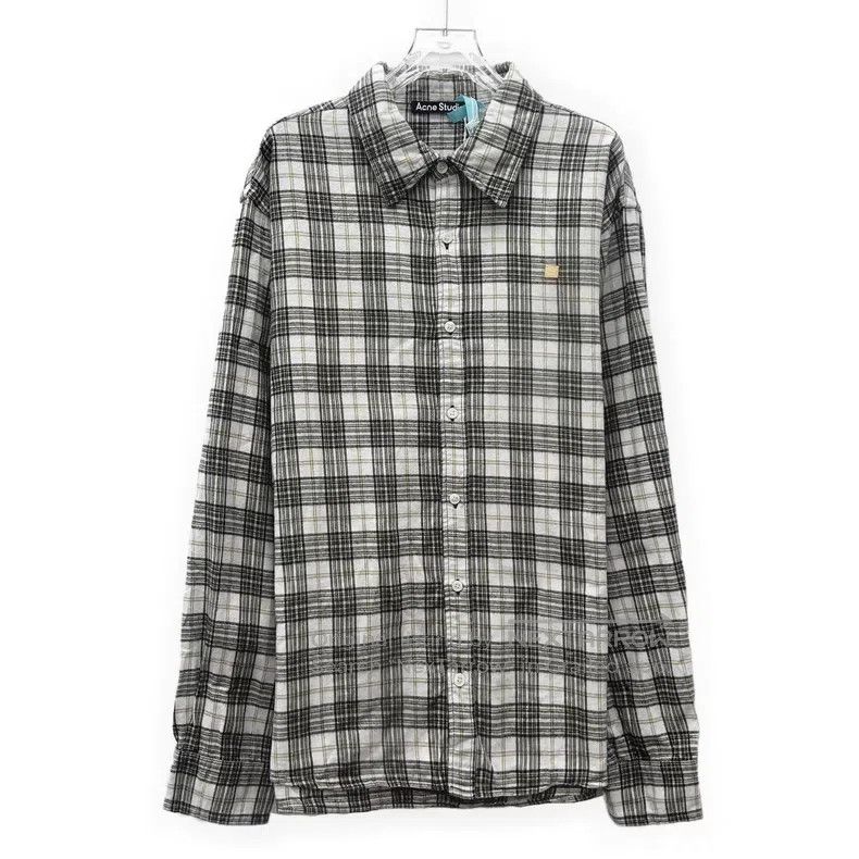 Acne Studios Acne Studios Color block check cotton collar single-breast Size US L / EU 52-54 / 3 - 1 Thumbnail