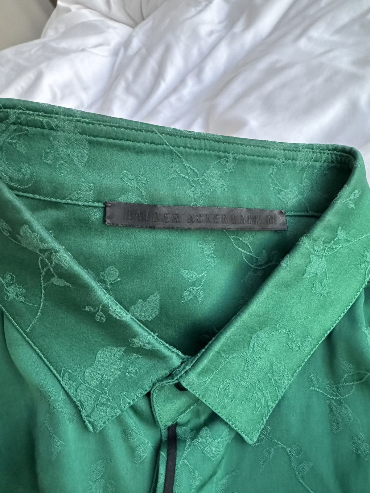 Haider Ackermann Green FW18 “Gaura” shirt Size US M / EU 48-50 / 2 - 3 Thumbnail