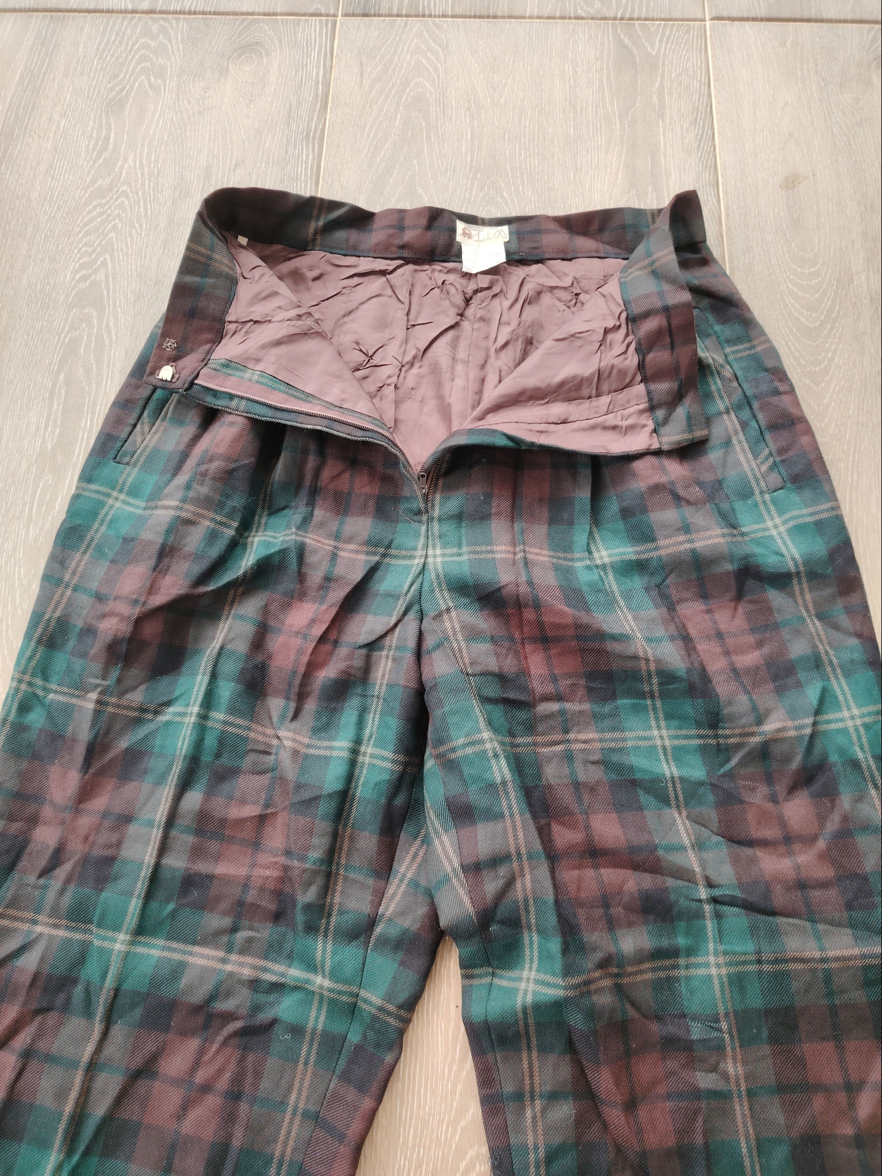 Japanese Brand × Vintage TIM Japan Checkered Plaid Vintage Pants Size 27" / US 4 / IT 40 - 3 Thumbnail
