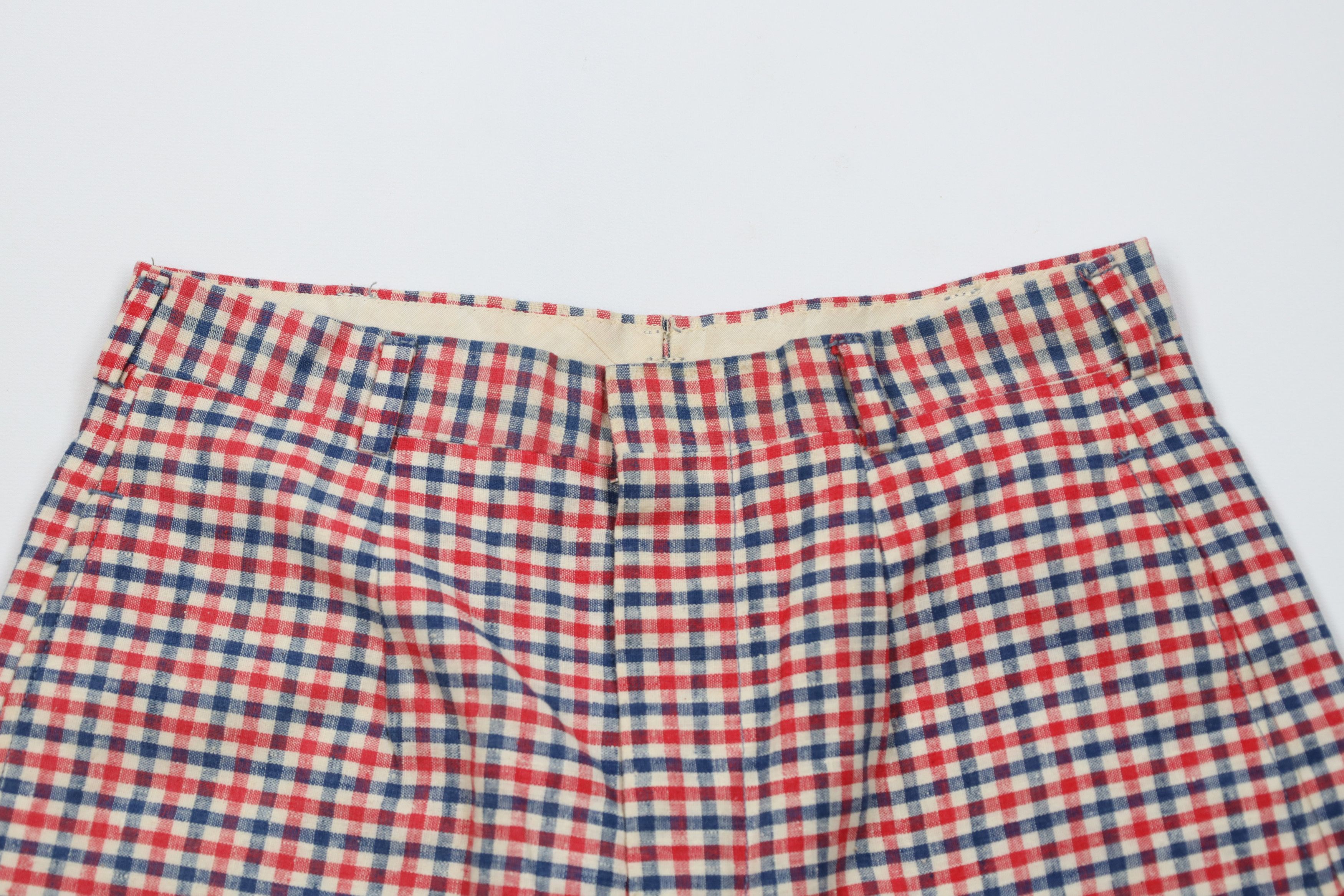 Vintage Vintage 50s 60s Bermuda Chino Shorts Gingham Plaid USA Size 26" / US 2 / IT 38 - 2 Thumbnail
