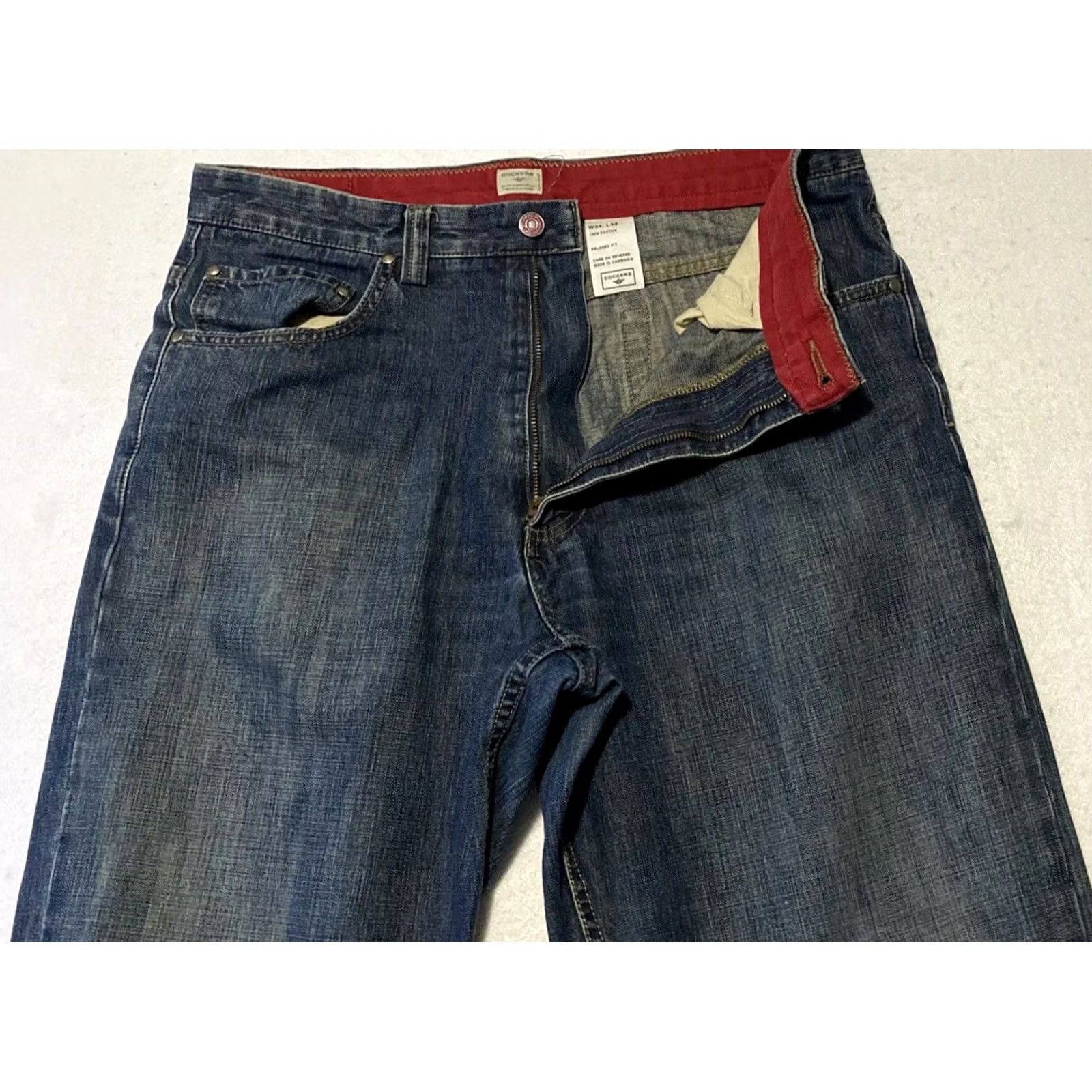 Dockers DOCKERS Jeans Men’s 34X32 Blue Athletic Slim Denim 5-Pocket Zipper fly Regular Stretch Boots? Size US 34 / EU 50 - 3 Thumbnail