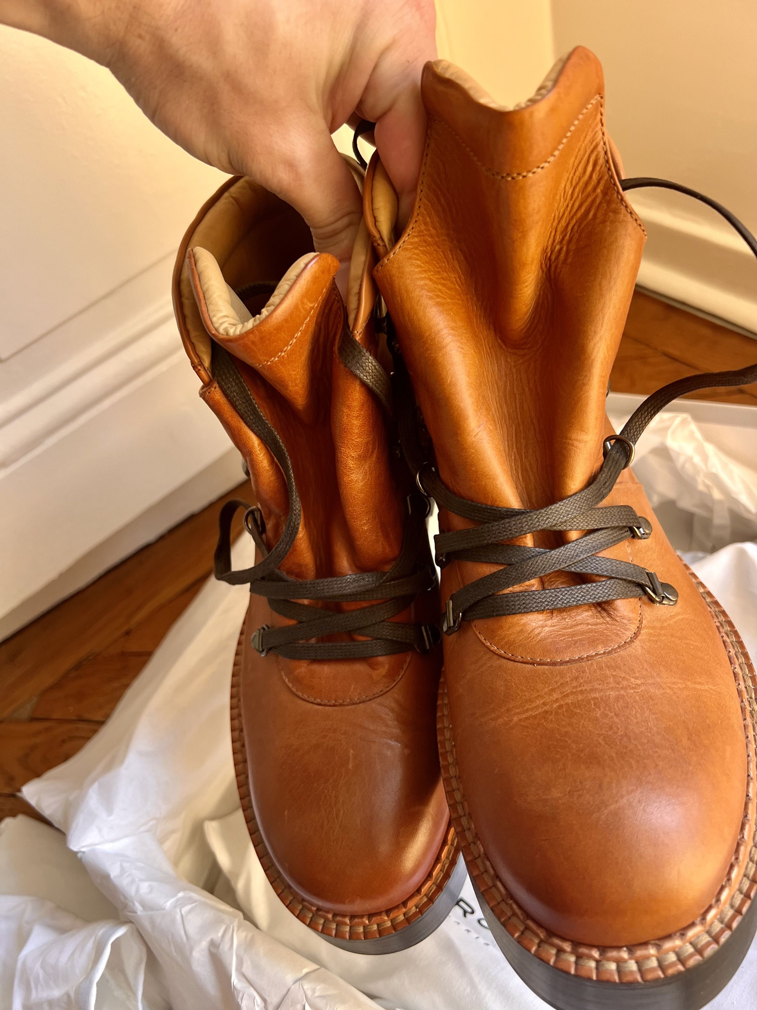 Designer × Saint Laurent Paris Clergerie Paris Callum Boot on Goodyear welt on PLATFORM Size US 8 / EU 41 - 21 Thumbnail