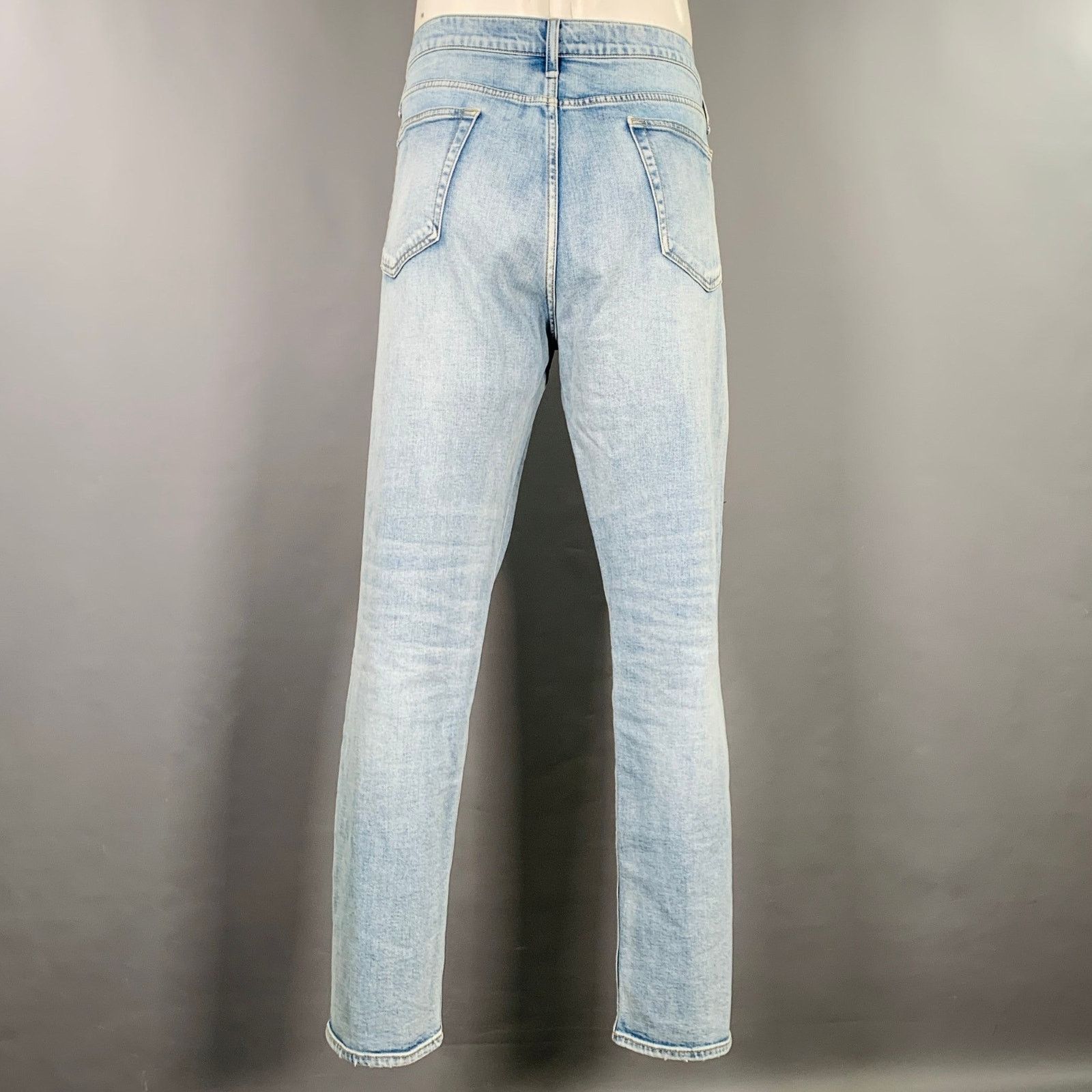 Rag & Bone 36 Blue Cotton Blend Straight Slim Five Pockets Jeans Size US 36 / EU 52 - 2 Thumbnail