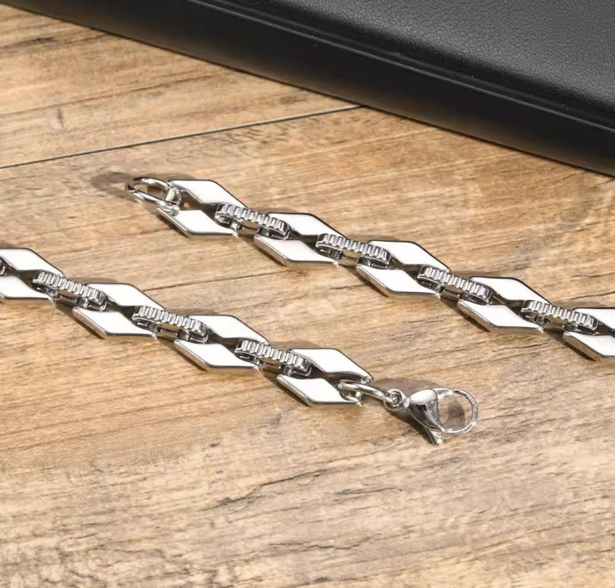 Jewelry Handmade Stainless Steel Link Wristband Size ONE SIZE - 6 Thumbnail