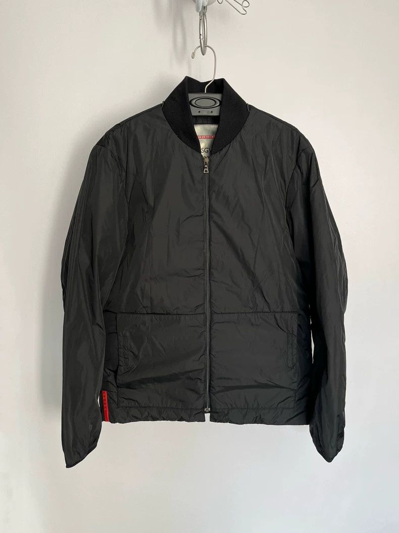 Prada Clothing Prada Black Bomber Jacket Black Re-Nylon Bomber