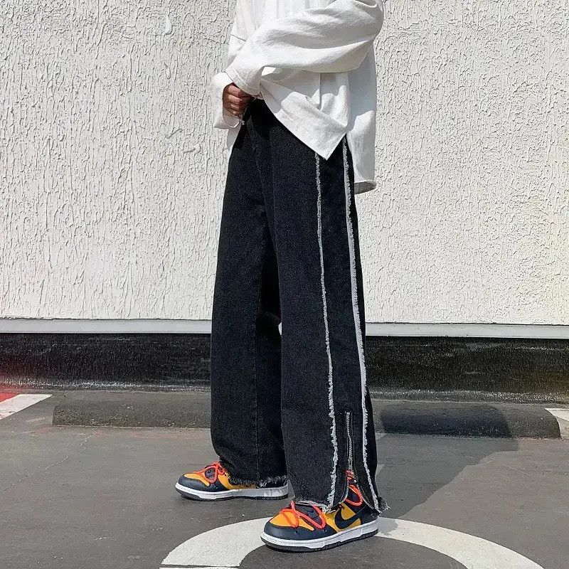 Japanese Brand Retro straight leg wide leg jeans Size US 32 / EU 48 - 6 Thumbnail