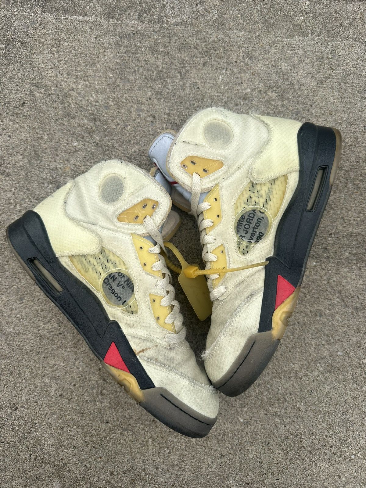 Jordan Brand × Off-White Nike Off-White Air Jordan 5 Retro SP Sail size 9 Size US 9 / EU 42 - 2 Thumbnail