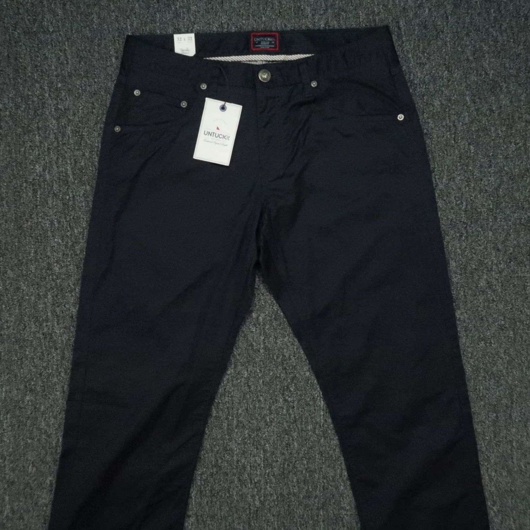 UNTUCKit VINTAGE Untuckit Pants Men 32x32 Blue 5 Pocket Chino Relaxed Straight NWT Size US 32 / EU 48 - 2 Thumbnail