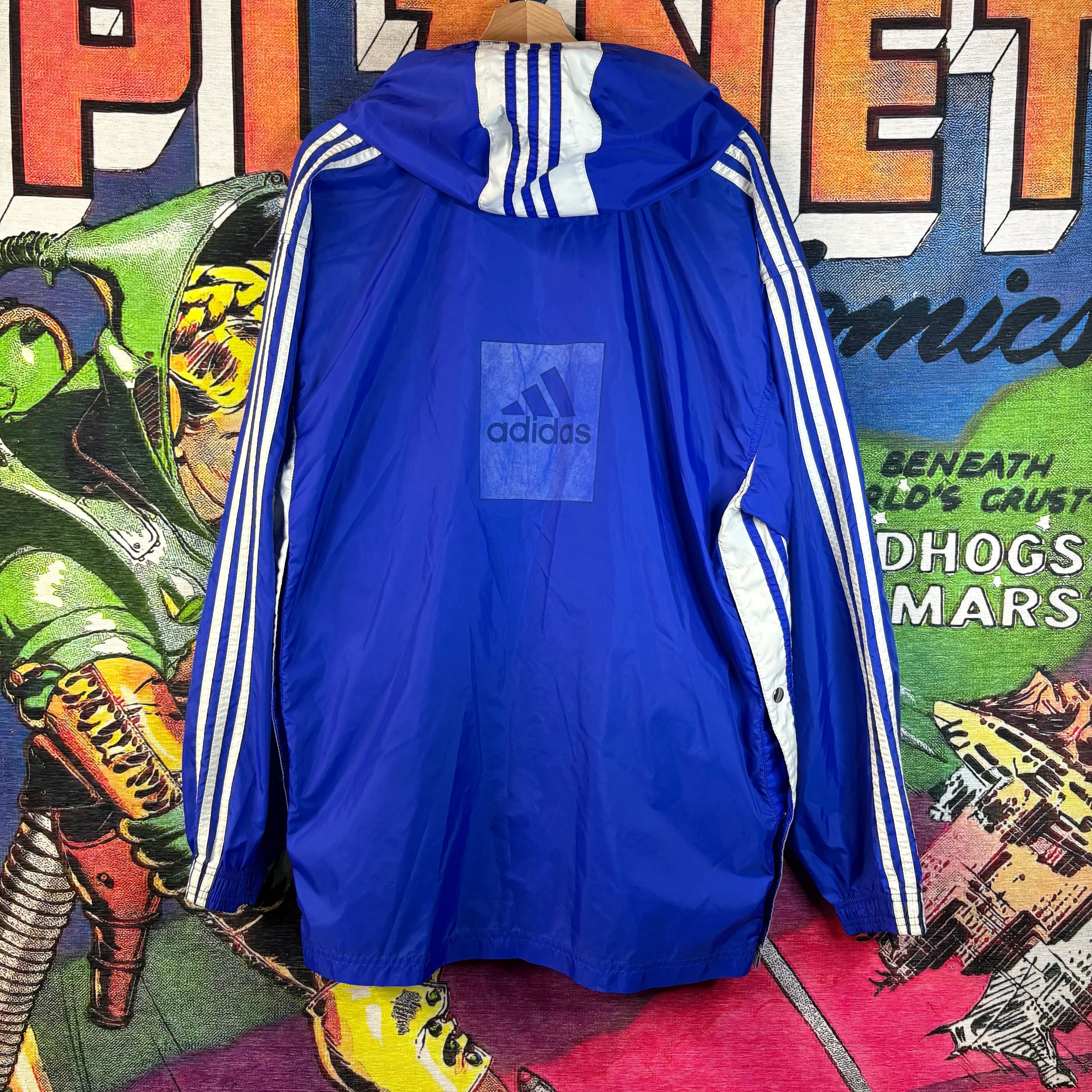 Adidas Vintage 90s Adidas WindBreaker Jacket Size Large Size US L / EU 52-54 / 3 - 3 Thumbnail
