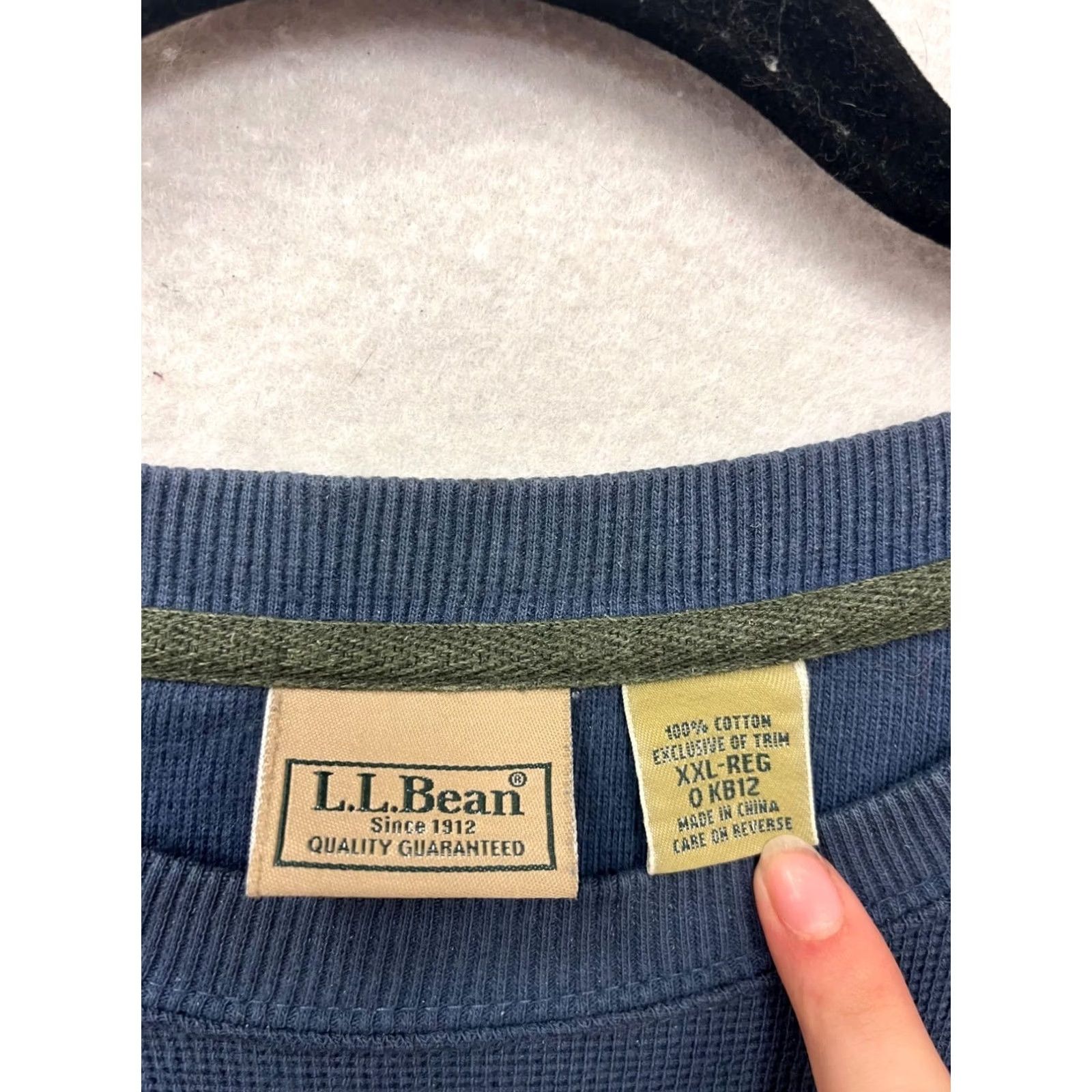 Vintage L.L.Bean Sweatshirt 2XL Blue Cotton Pullover Crewneck Mens Harry? Size US XXL / EU 58 / 5 - 3 Thumbnail