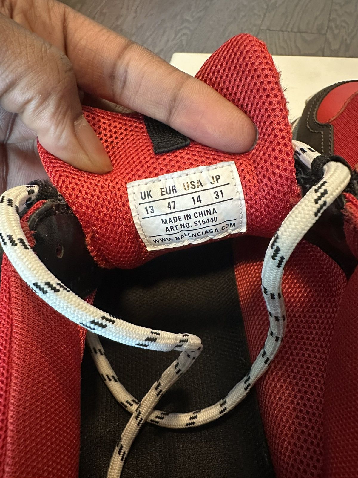 Balenciaga Balenciaga Triple S (red and black) Size US 14 / EU 47 - 7 Thumbnail