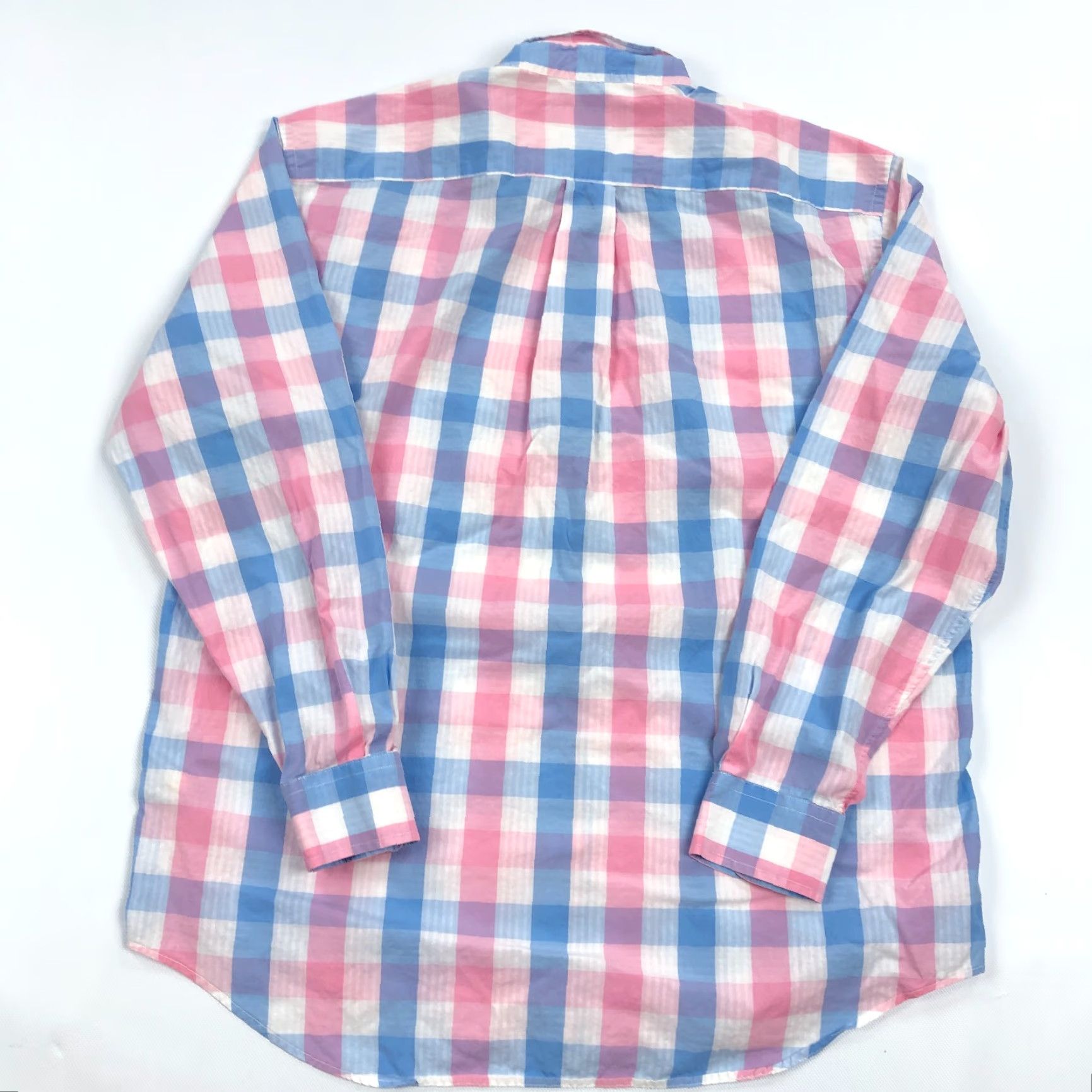 Vineyard Vines Vineyard Vines Shirt Mens Large Murray Blue Pink Check Long Sleeve Button Up Size US L / EU 52-54 / 3 - 7 Thumbnail