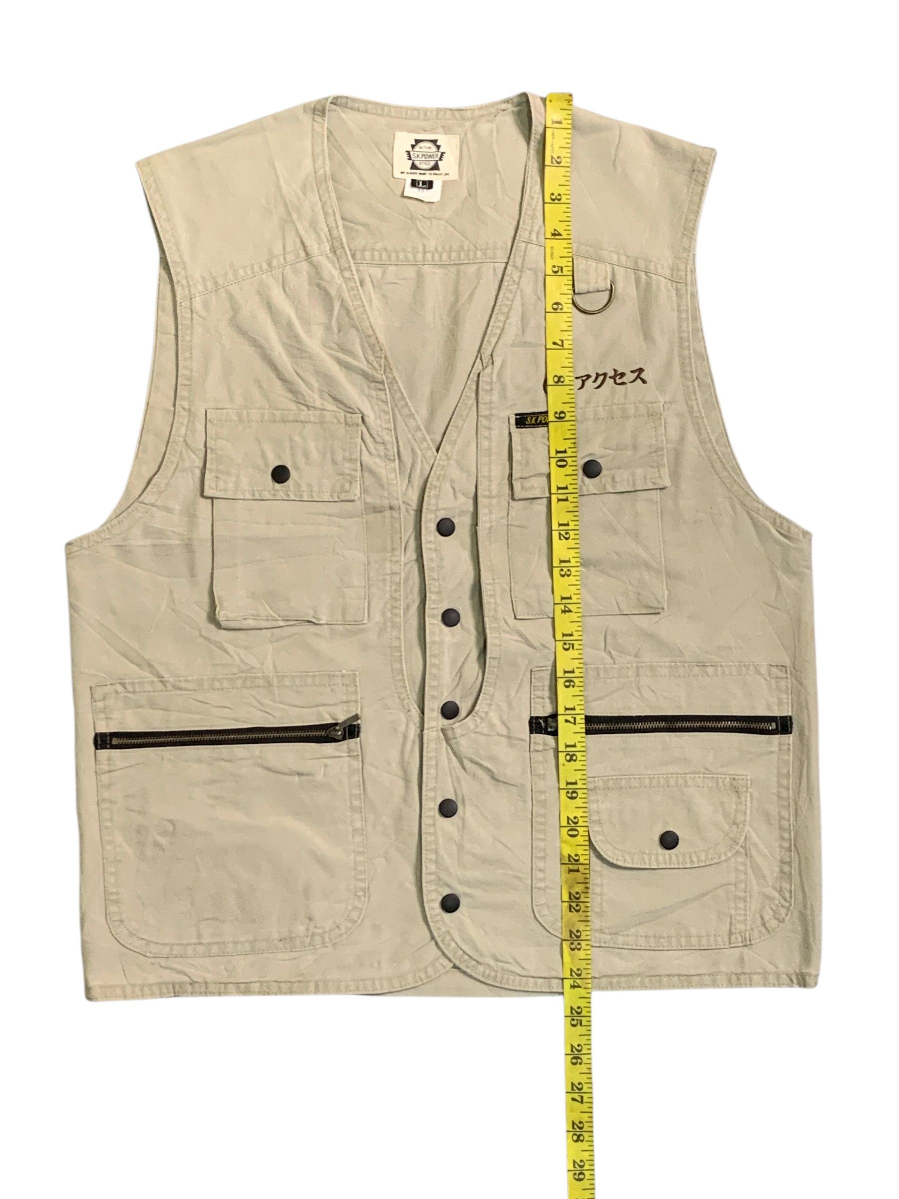 Japanese Brand Rare Design Vintage S.K.Power Active Style Vests Size US L / EU 52-54 / 3 - 8 Thumbnail
