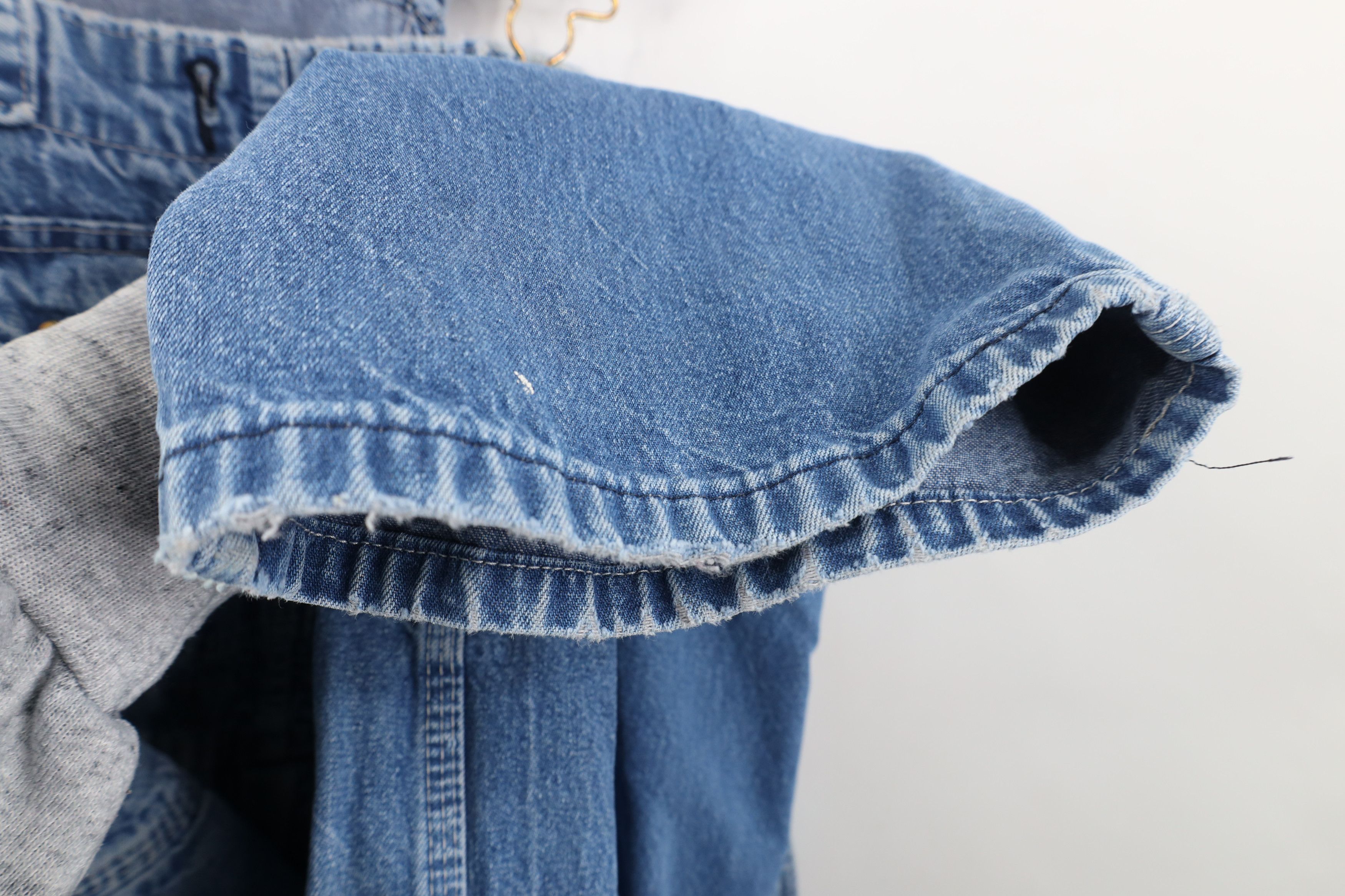 Vintage Vintage 90s Streetwear Thrashed Wide Leg Denim Overalls Size US 40 / EU 56 - 23 Thumbnail