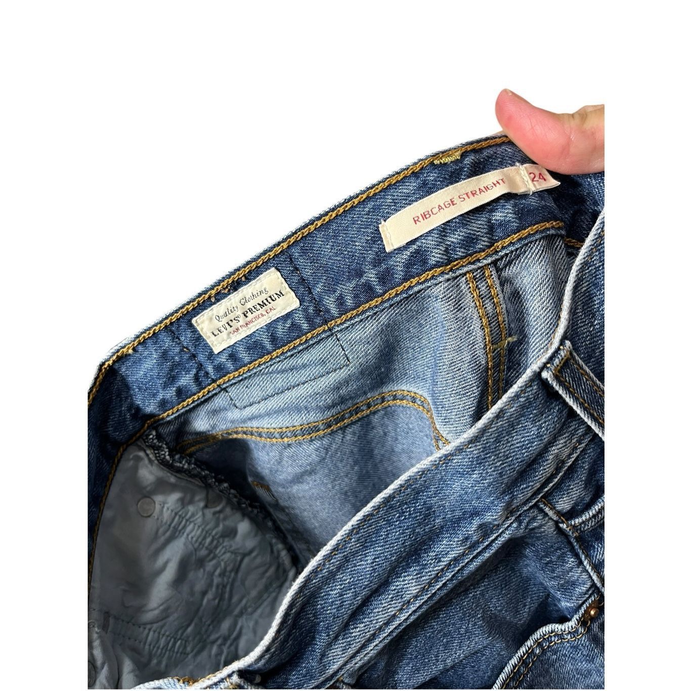 Levi's Levi’s Premium Ribcage Straight Jeans Size 24 Size 26" / US 2 / IT 38 - 9 Thumbnail