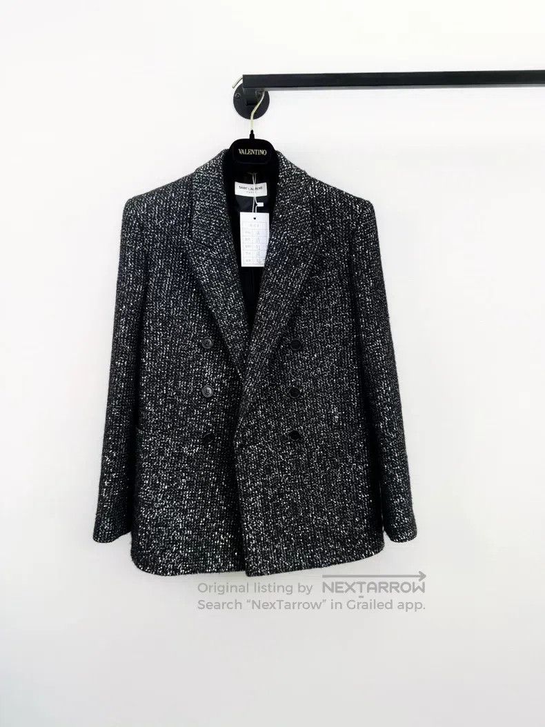 Saint Laurent Paris Saint Laurent Paris Heavy Sequin Jacket Size XS / US 0-2 / IT 36-38 - 1 Thumbnail