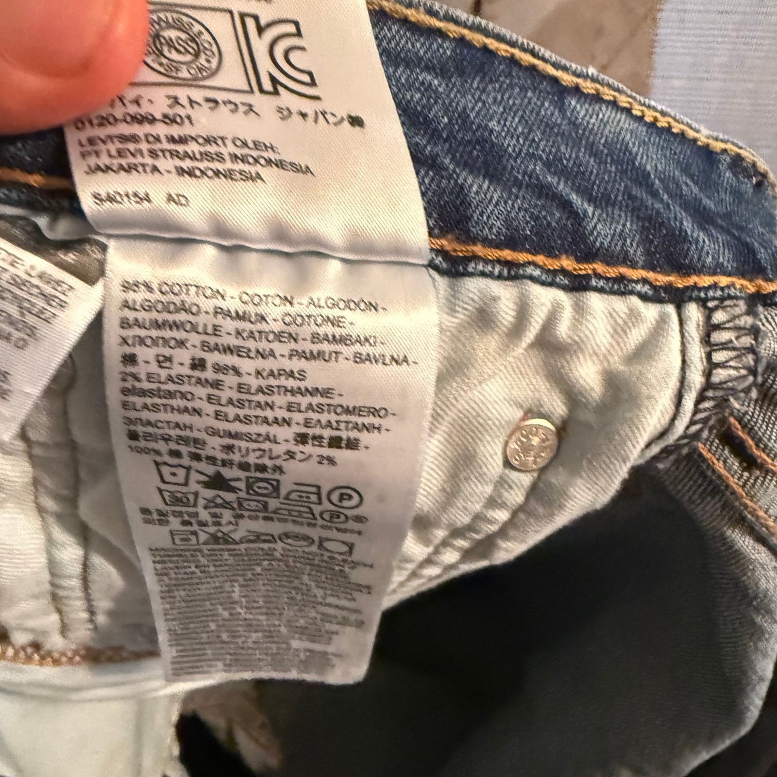 Levi's Levi's 502 Men's Jeans Blue Denim Straight Fit Stretch 31x32 Size US 31 - 9 Thumbnail