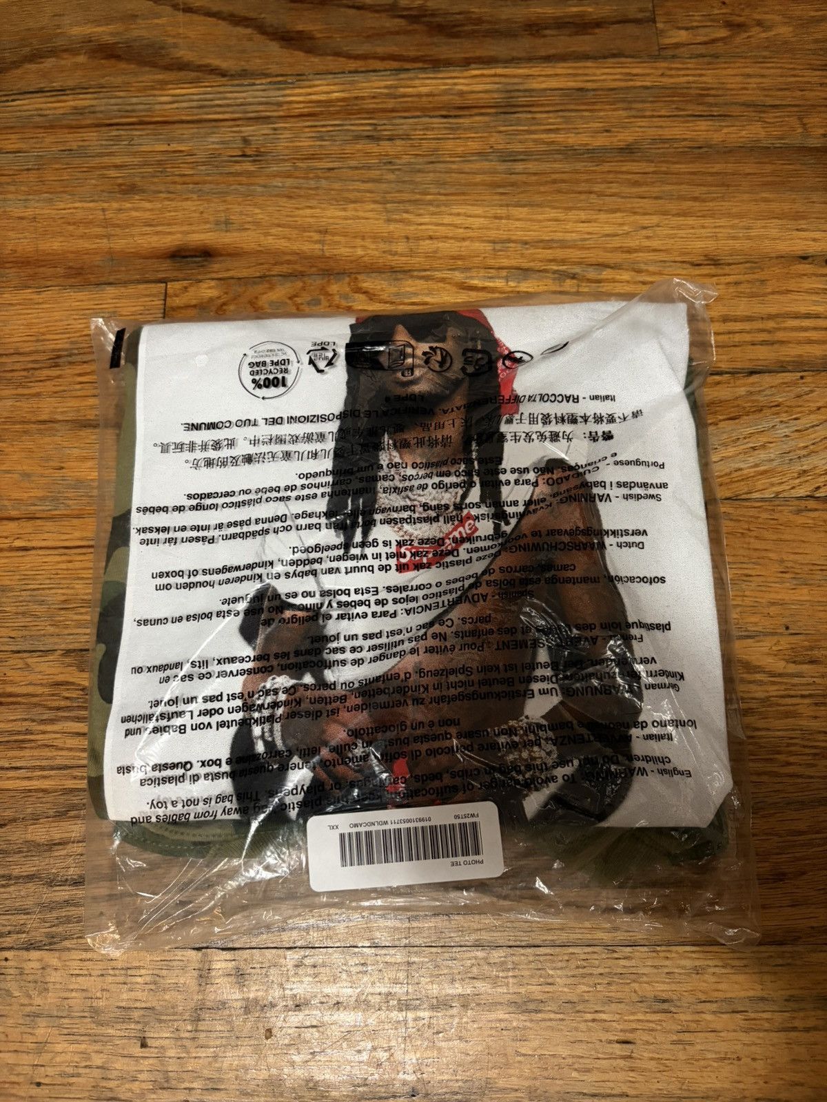 Supreme Supreme Playboi Carti Photo Tee Woodland Camo XXL Size US XXL / EU 58 / 5 - 1 Thumbnail
