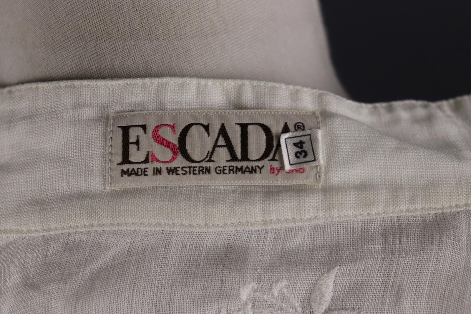 Escada Escada Margareta Ley Vintage Linen Floral Blouse Size 34 Size M / US 6-8 / IT 42-44 - 8 Thumbnail
