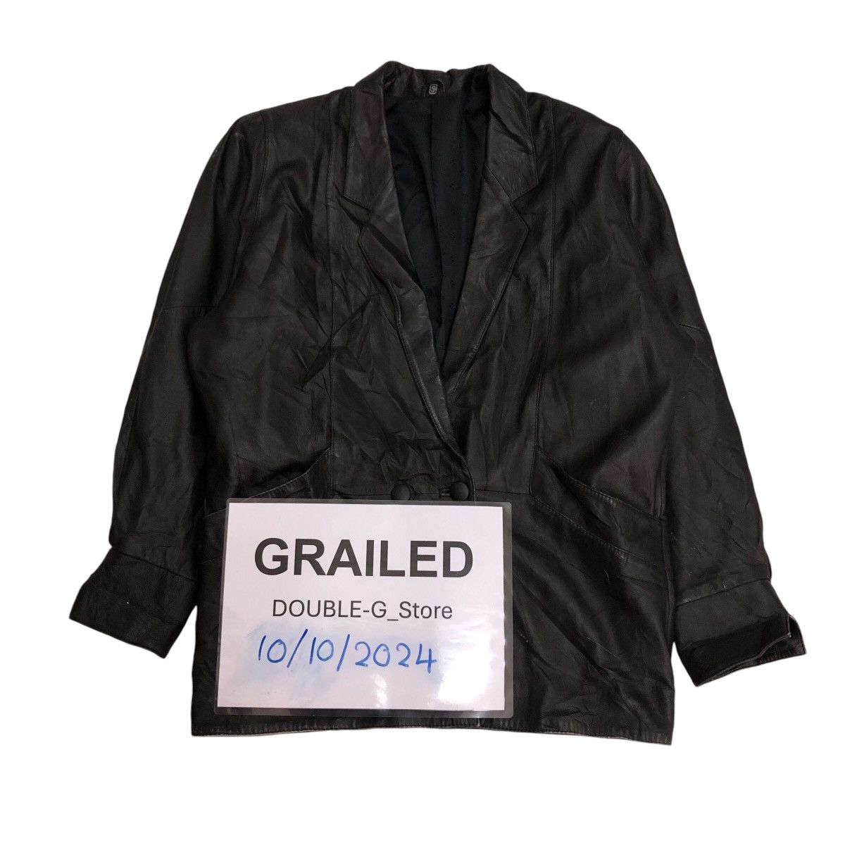 Japanese Brand × Vintage 📌Vintage Unknown Brand Biker Leather Jacket Issey Miyake Size US S / EU 44-46 / 1 - 1 Thumbnail